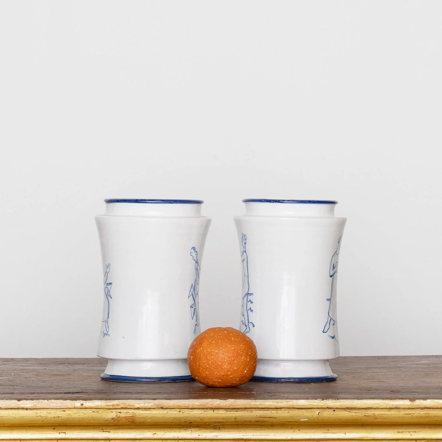 PAIR VASES IN THE STYLE OF GIO PONTi