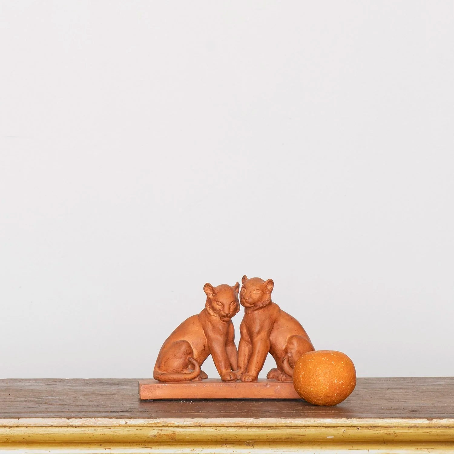 ART DECO LION CUBS FIGURINE