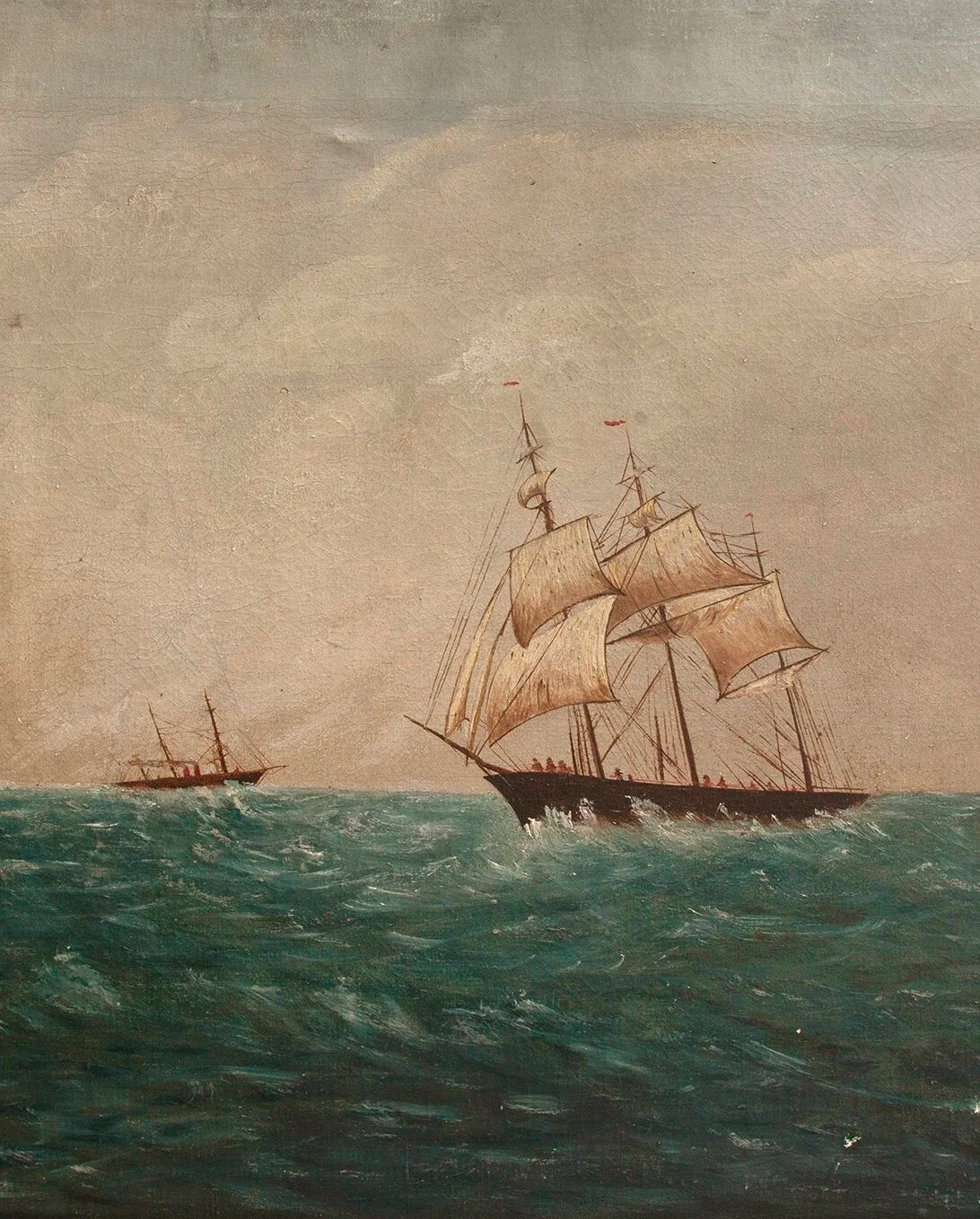 SEASCAPE WITH LIGHTHOUSE AND SHIPS