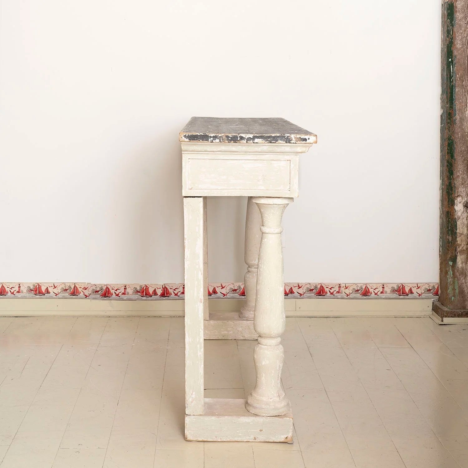 PAIR OF ANTIQUE PAINTED SWEDISH CONSOLE TABLES