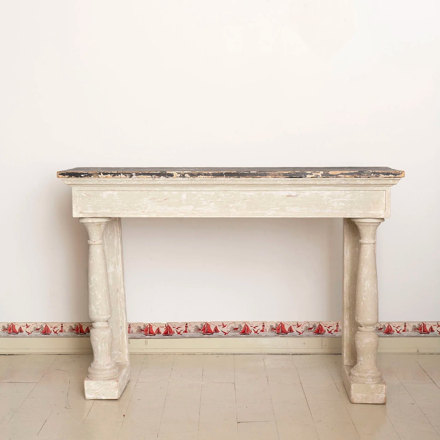 PAIR OF ANTIQUE PAINTED SWEDISH CONSOLE TABLES