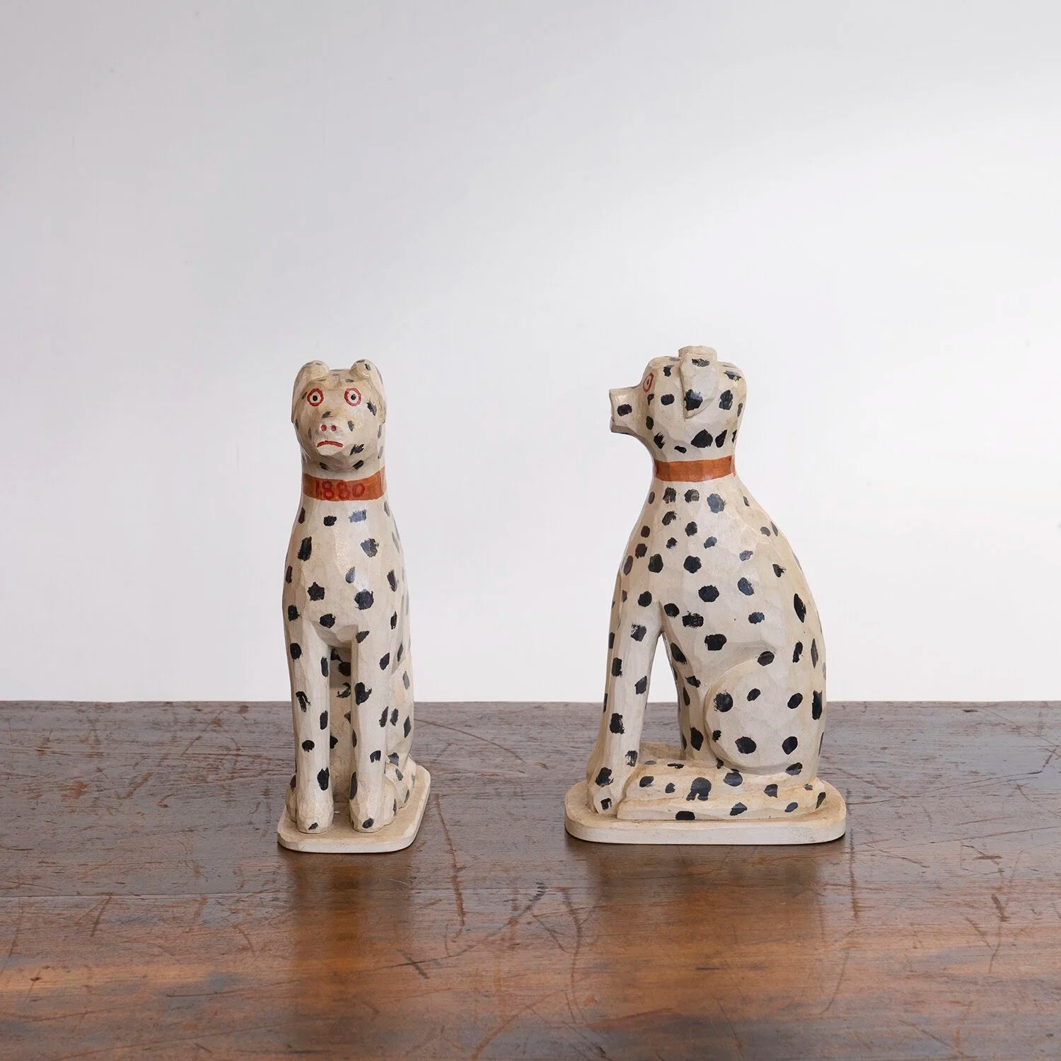 PAIR OF DOG FIGURINES BY JONATHAN BASTIAN