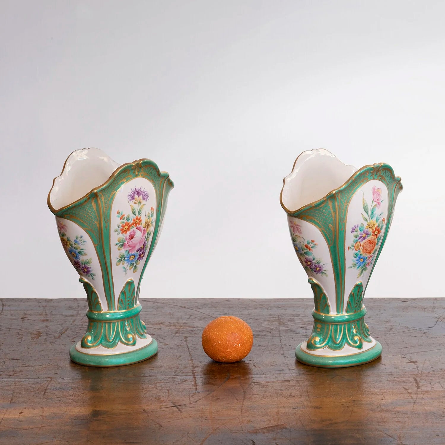 PAIR OF VICTORIAN STYLE FLARE VASES