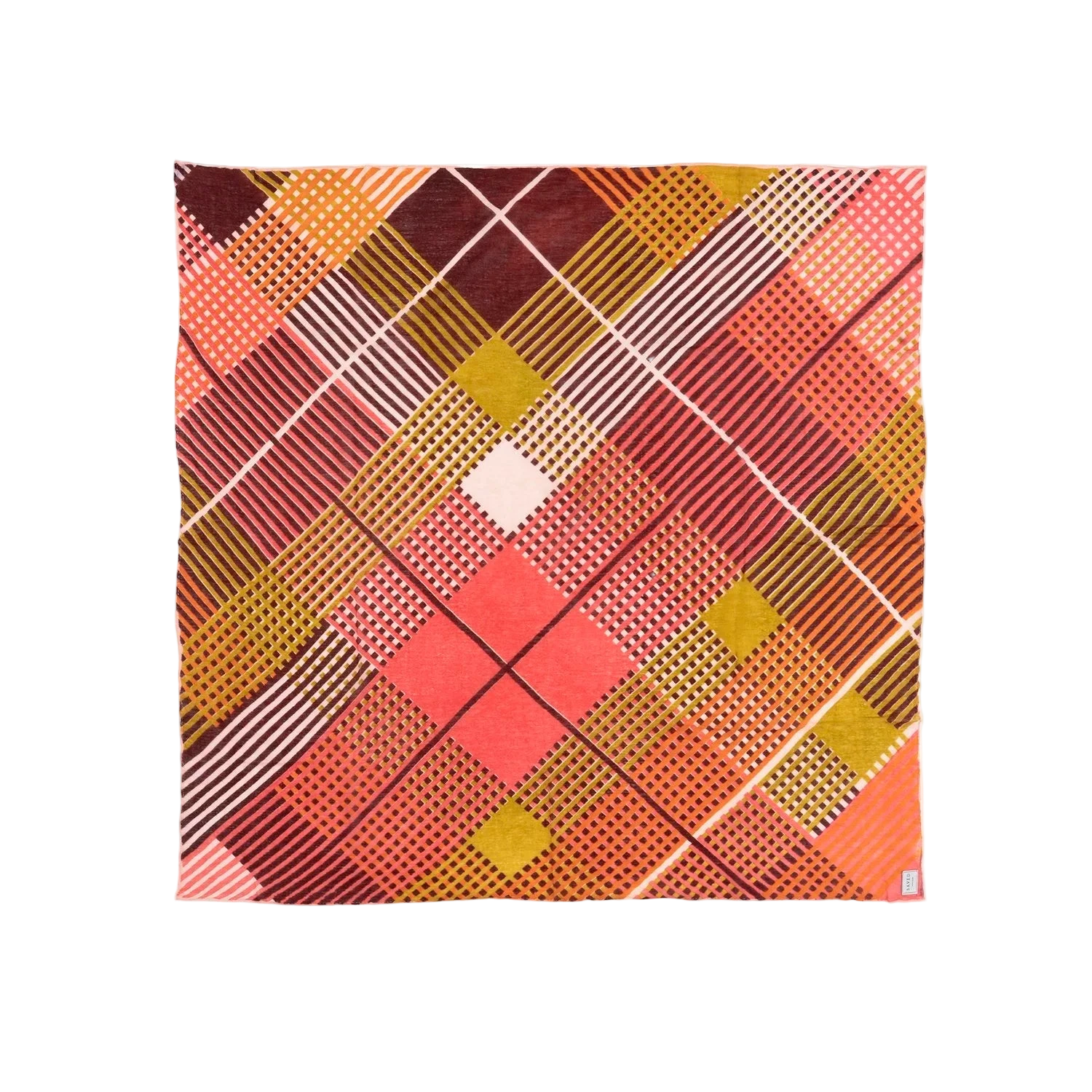 PLAID CHECK BUBBLEGUM SCARF