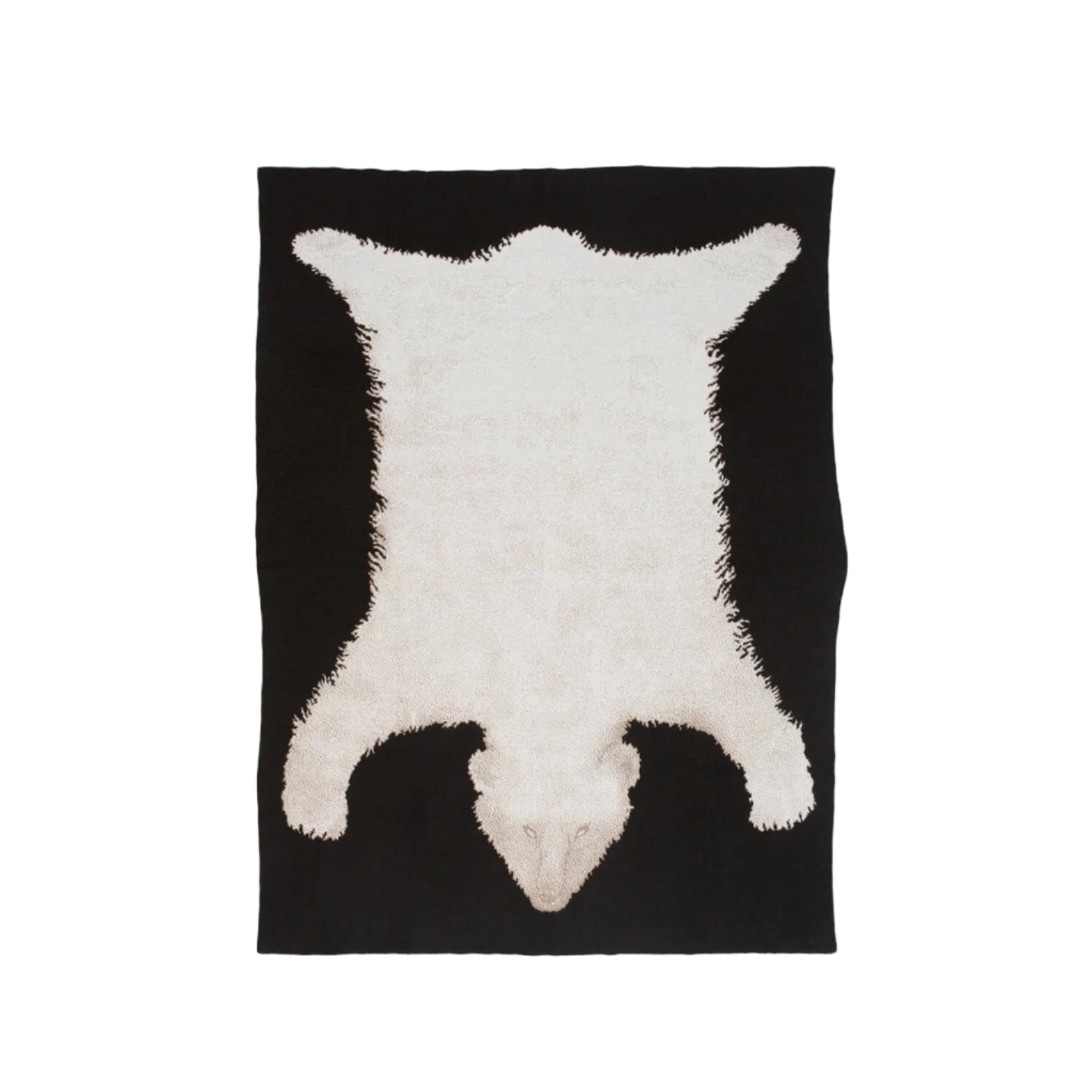 POLAR BEAR RUG Cashmere Blanket
