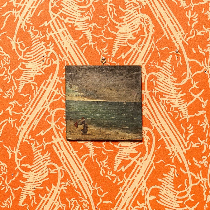 19TH-CENTURY FRENCH SCHOOL MARINE PAINTING ON WOOD PANEL