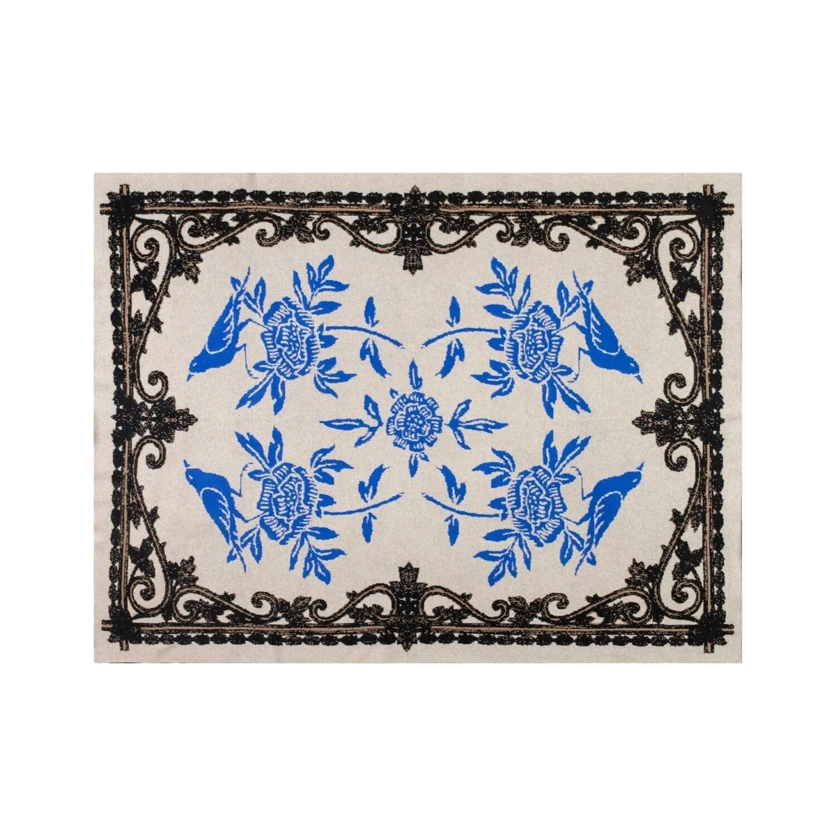 SAVED NY x LUKAS THE ILLUSTRATOR "BLUEBIRD" Cashmere Blanket