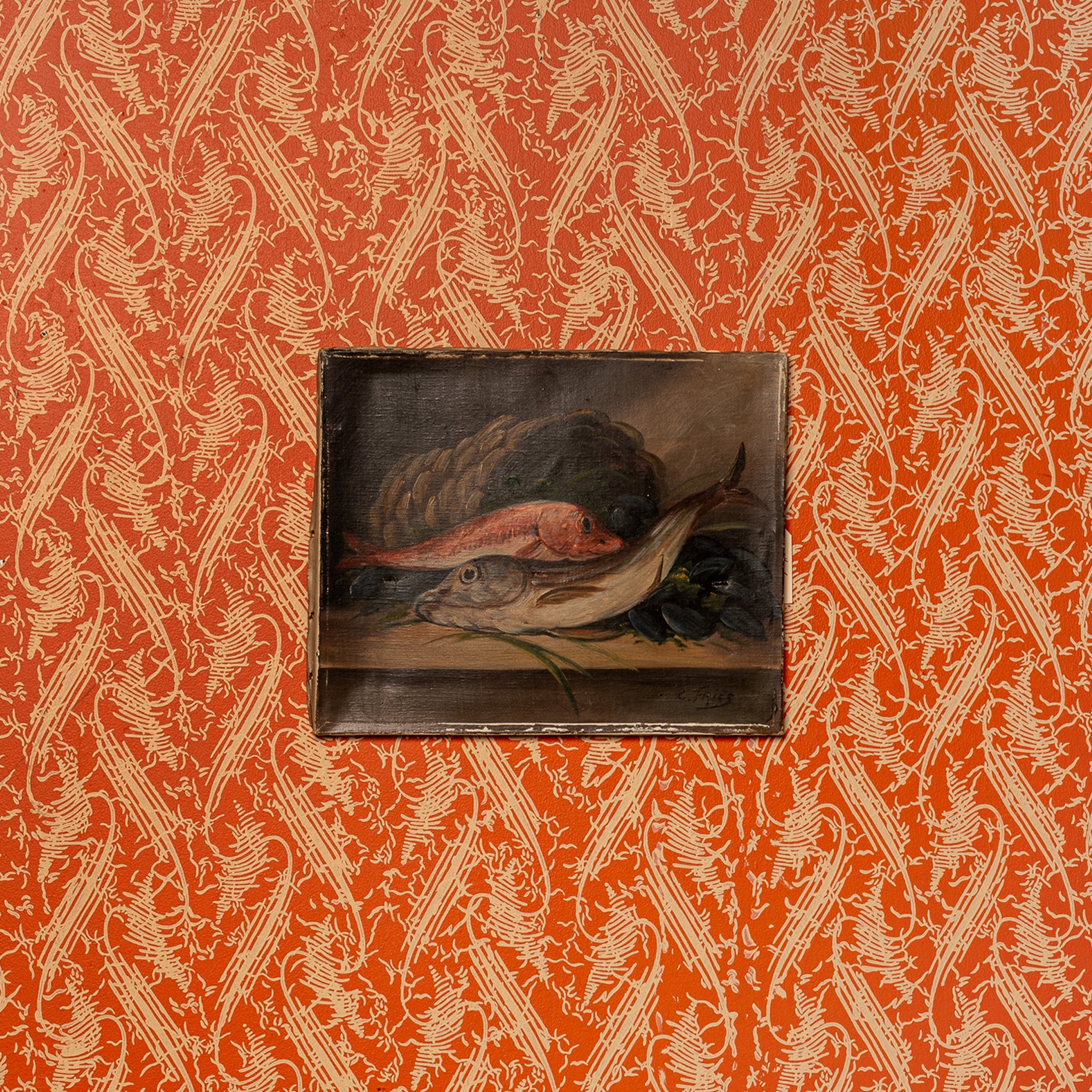 LATE 19TH-CENTURY AMERICAN SCHOOL FISH STILL LIFE