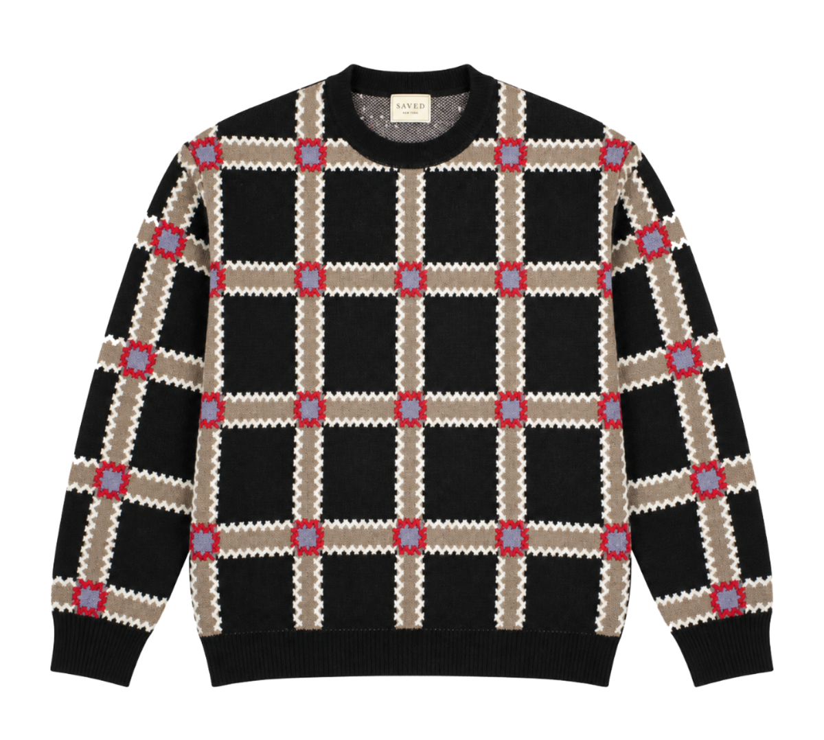 "PATCHWORK QUILT" UNISEX CASHMERE SWEATER