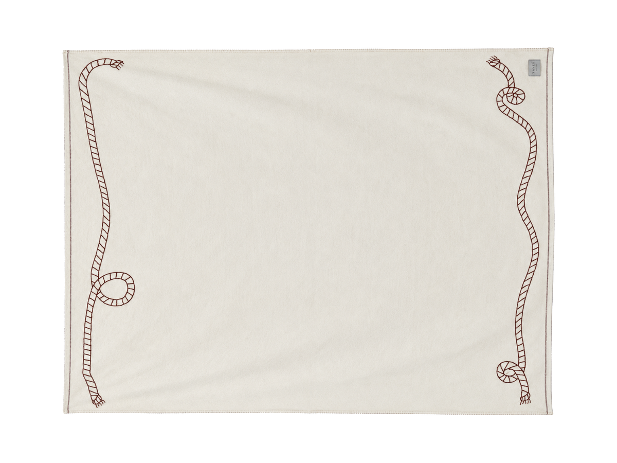 "MARINERS ROPE" EMBROIDERED CASHMERE BLANKET (2026) BY SEAN McNANNEY