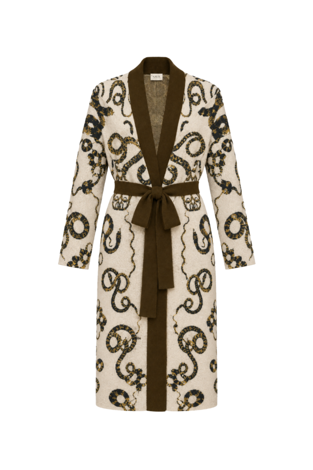 "SERPENTS" CASHMERE ROBE