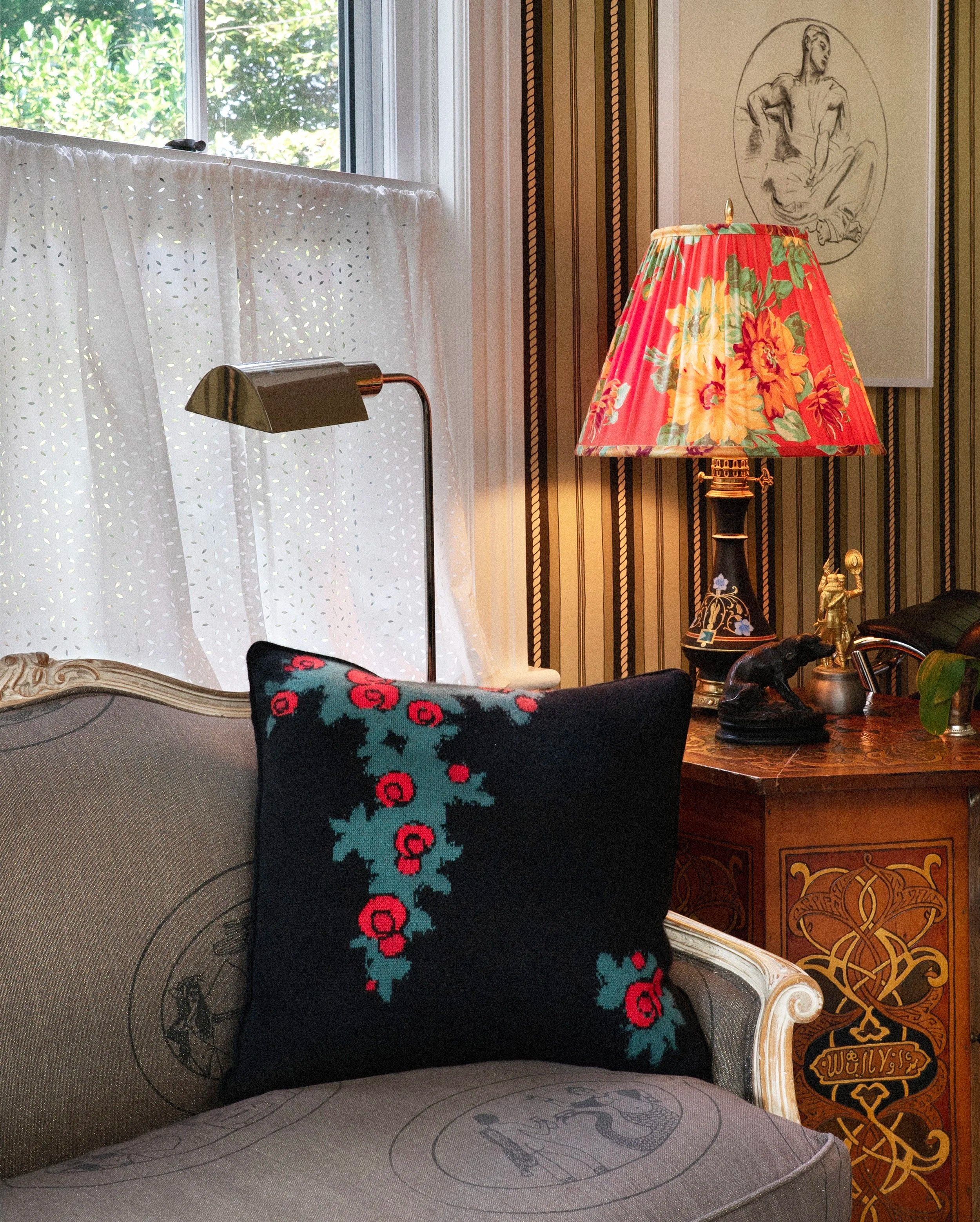 SAVED NY x Damien Nicolas Roux "Roses" Cashmere Pillows