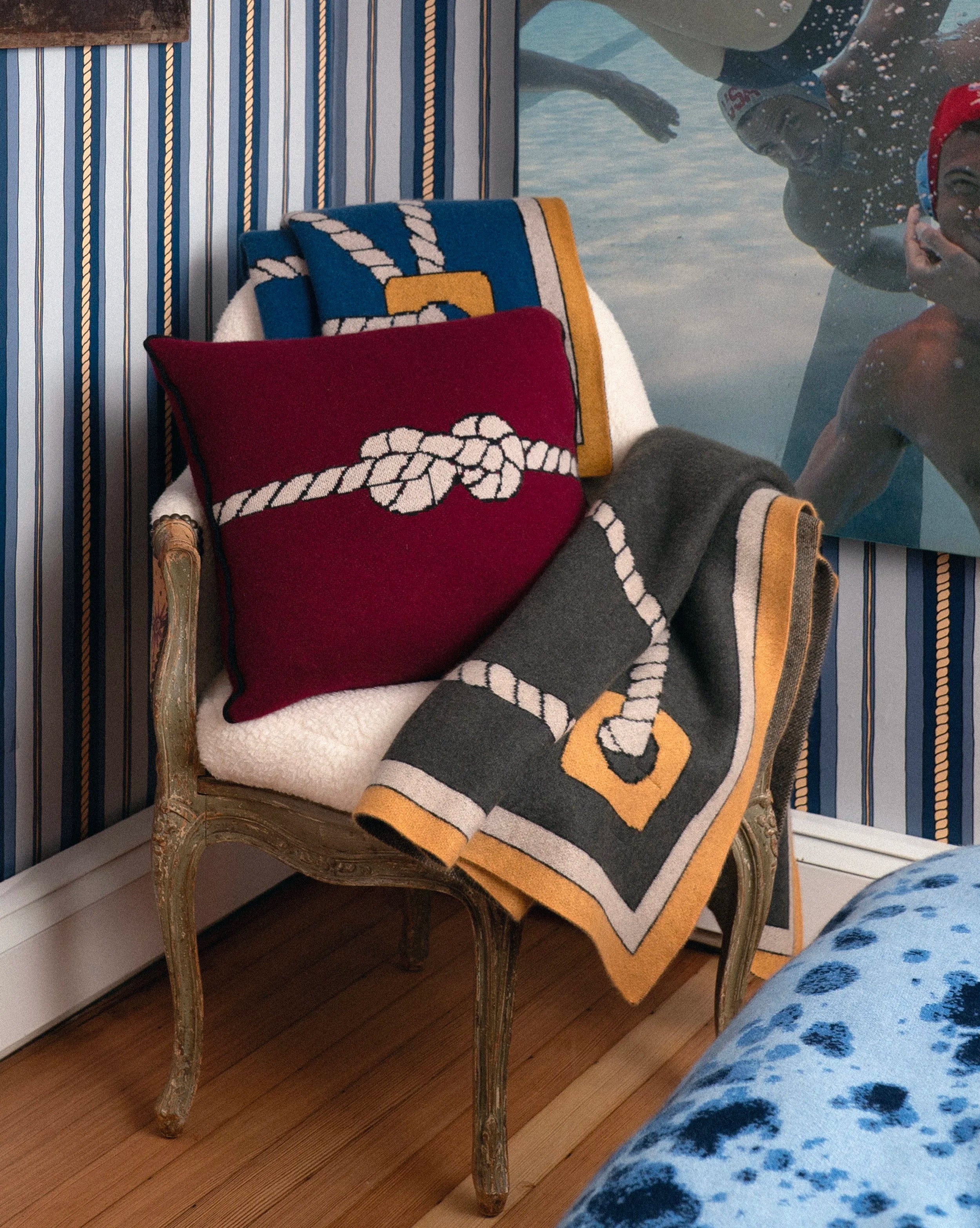 SAVED NY x Damien Nicolas Roux "ROPES & KNOTS" Cashmere Blankets