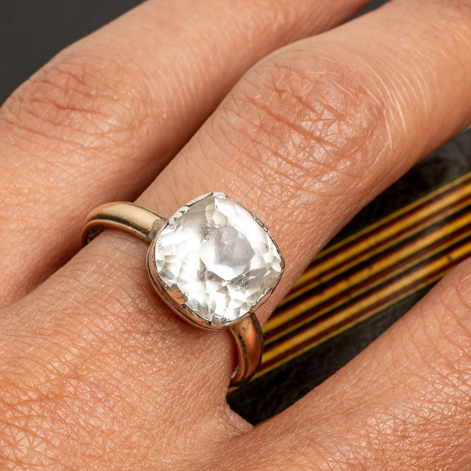 18th Century Cushion Cut Paste Ring