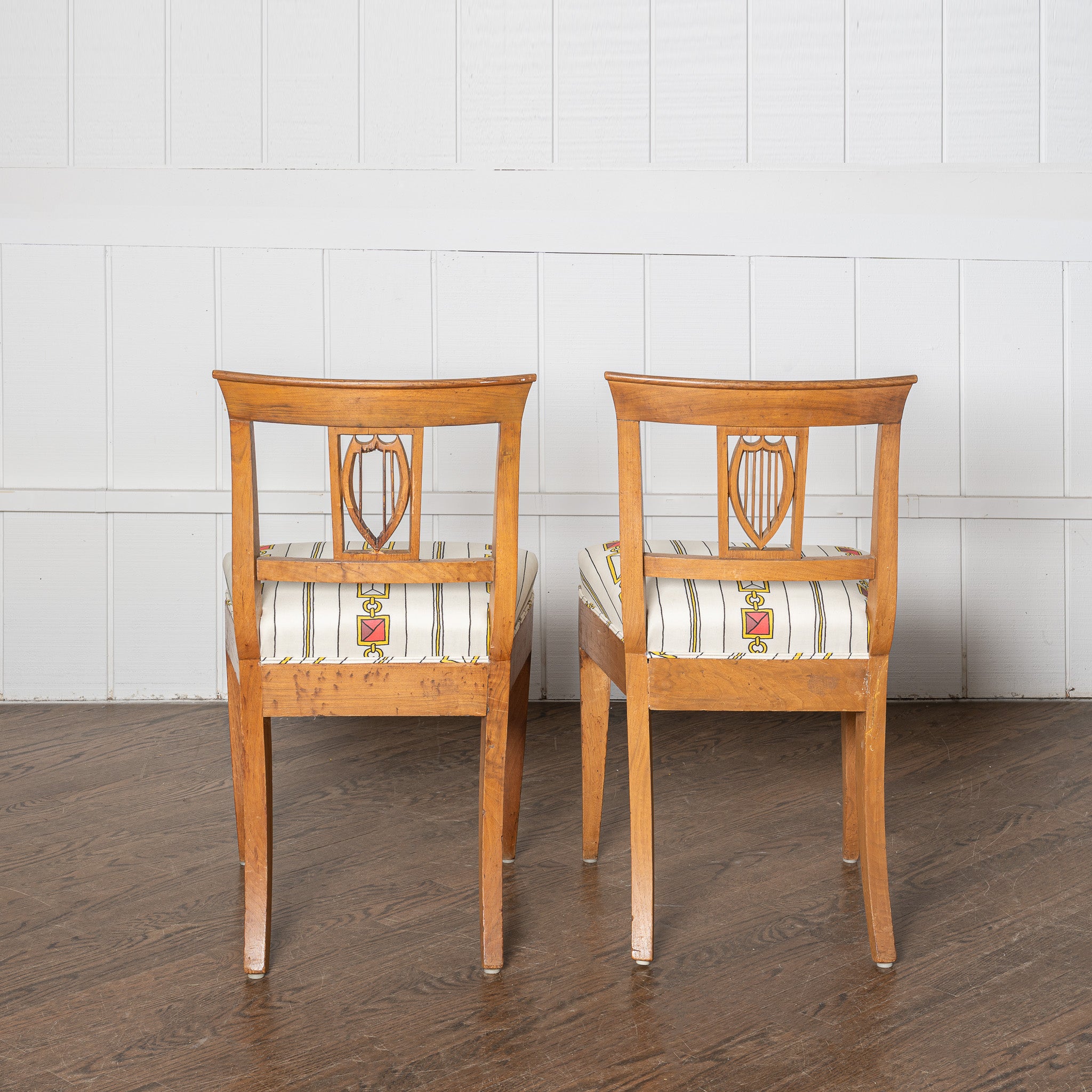 SET OF FOUR 19TH-CENTURY FRENCH DINING CHAIRS UPHOLSTERED IN SAVED New York x DNR FABRIC