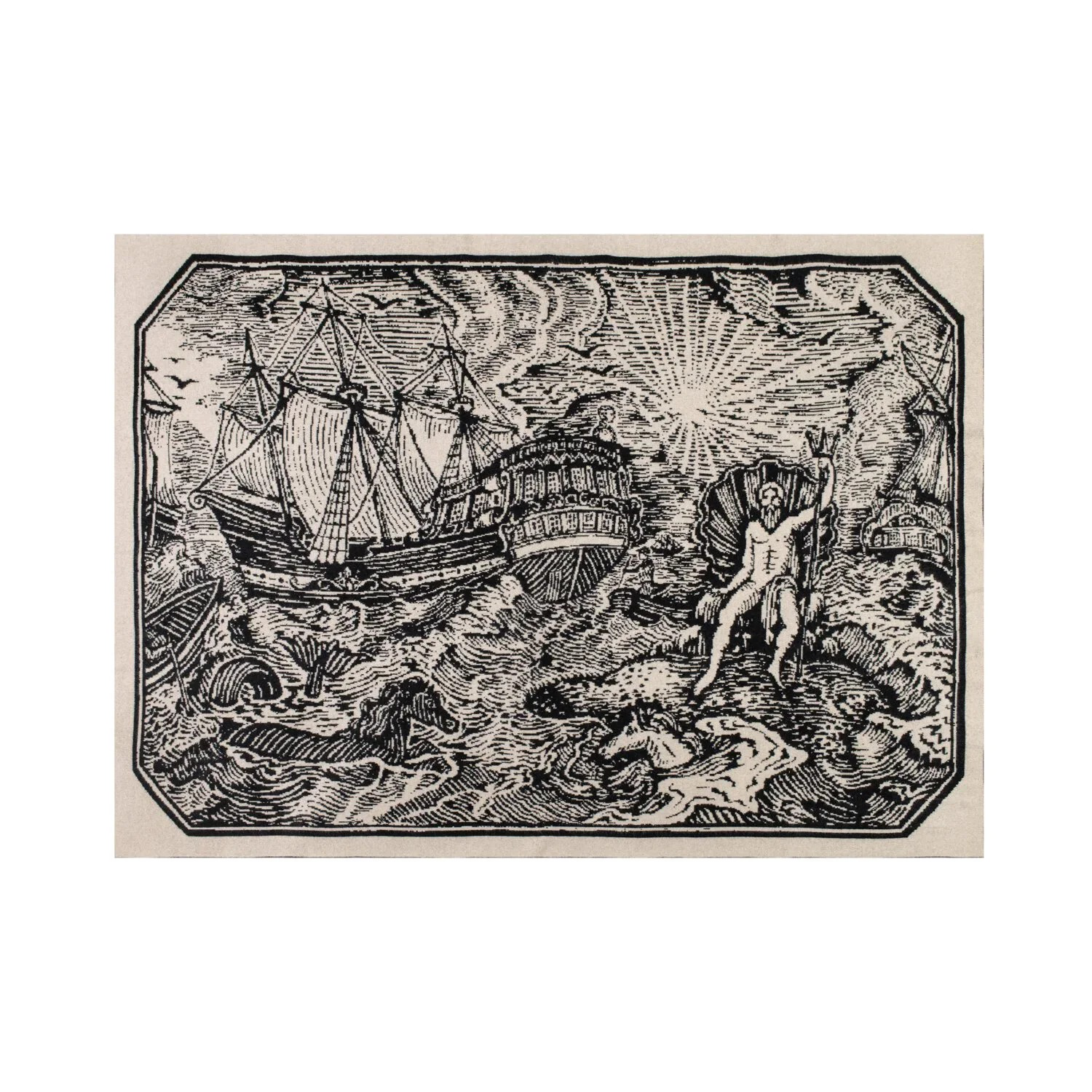 SAVED NY x LUKAS THE ILLUSTRATOR "NEPTUNE" Cashmere Blanket