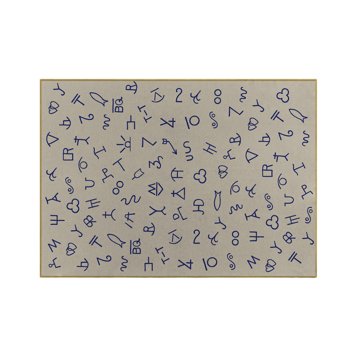 "RODEO" CALLIGRAM CASHMERE BLANKET