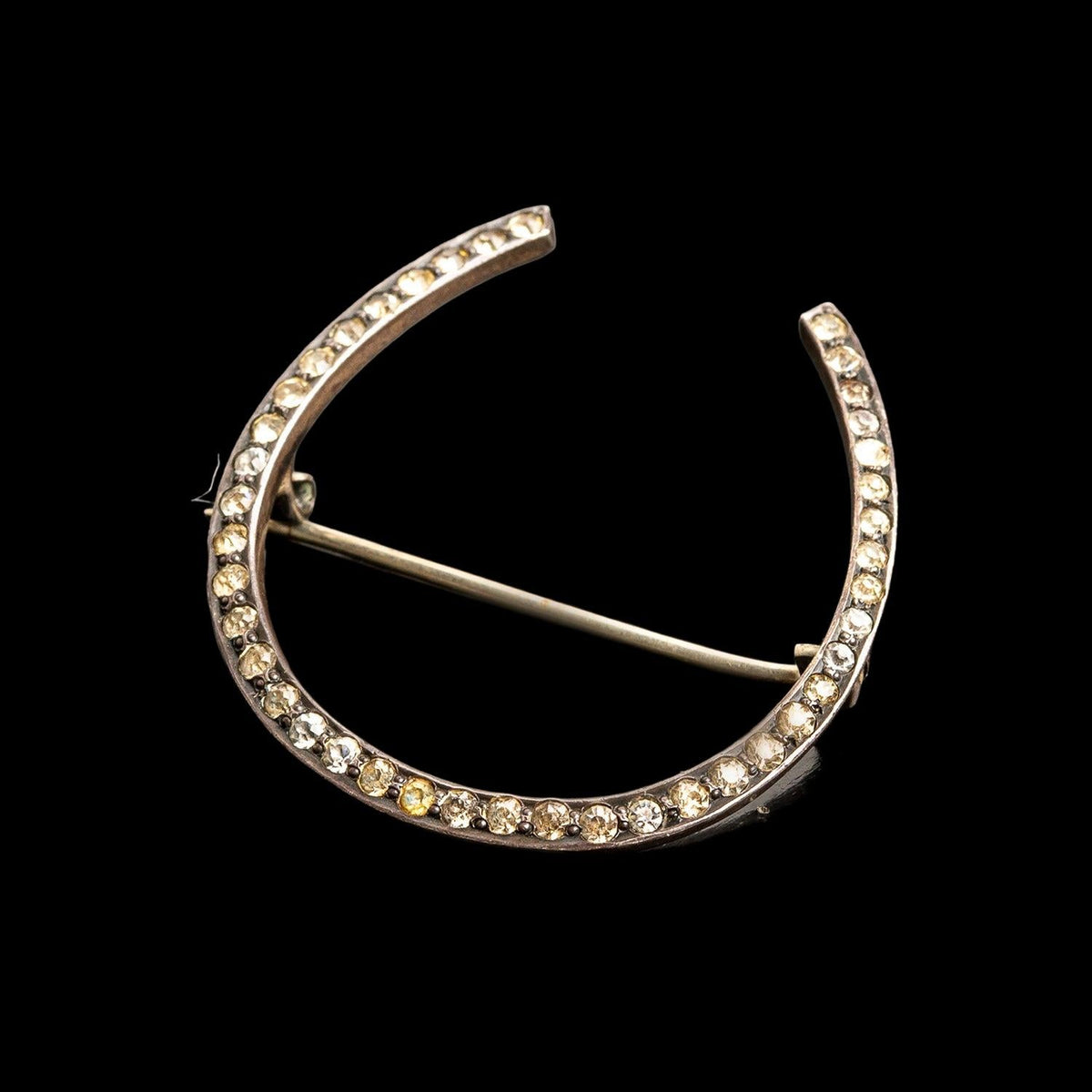 STERLING SILVER & PASTE HORSESHOE PIN, catalog view