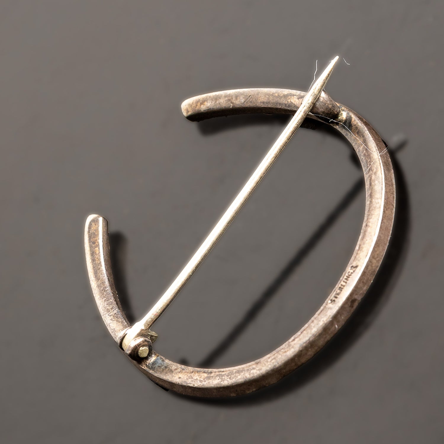 Sterling Silver & Paste Horseshoe Pin