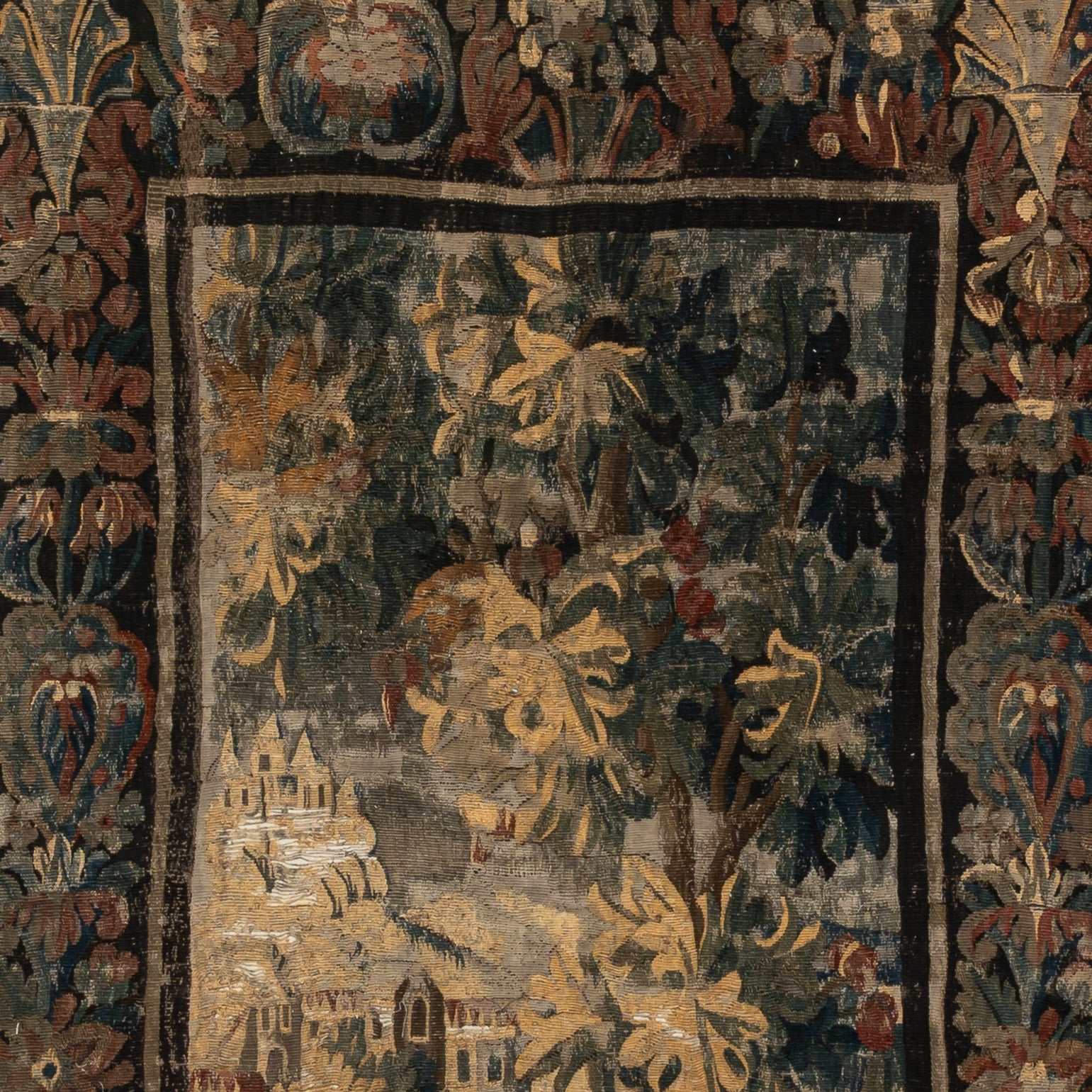 EARLY 18TH-CENTURY "VERDURE TAPESTRY" FRAGMENT