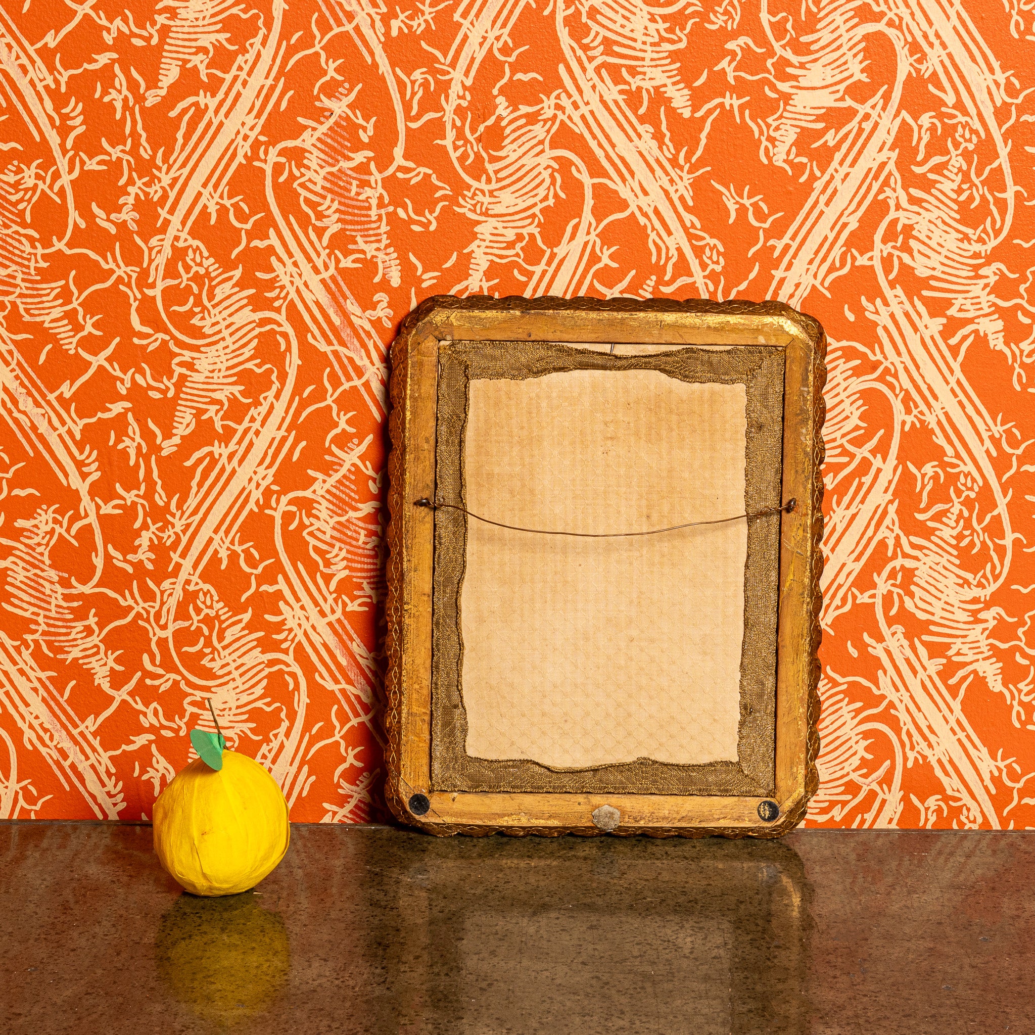 19TH-CENTURY FRENCH "PAINTED AND PARCEL" GILT ROPE TWIST MIRROR