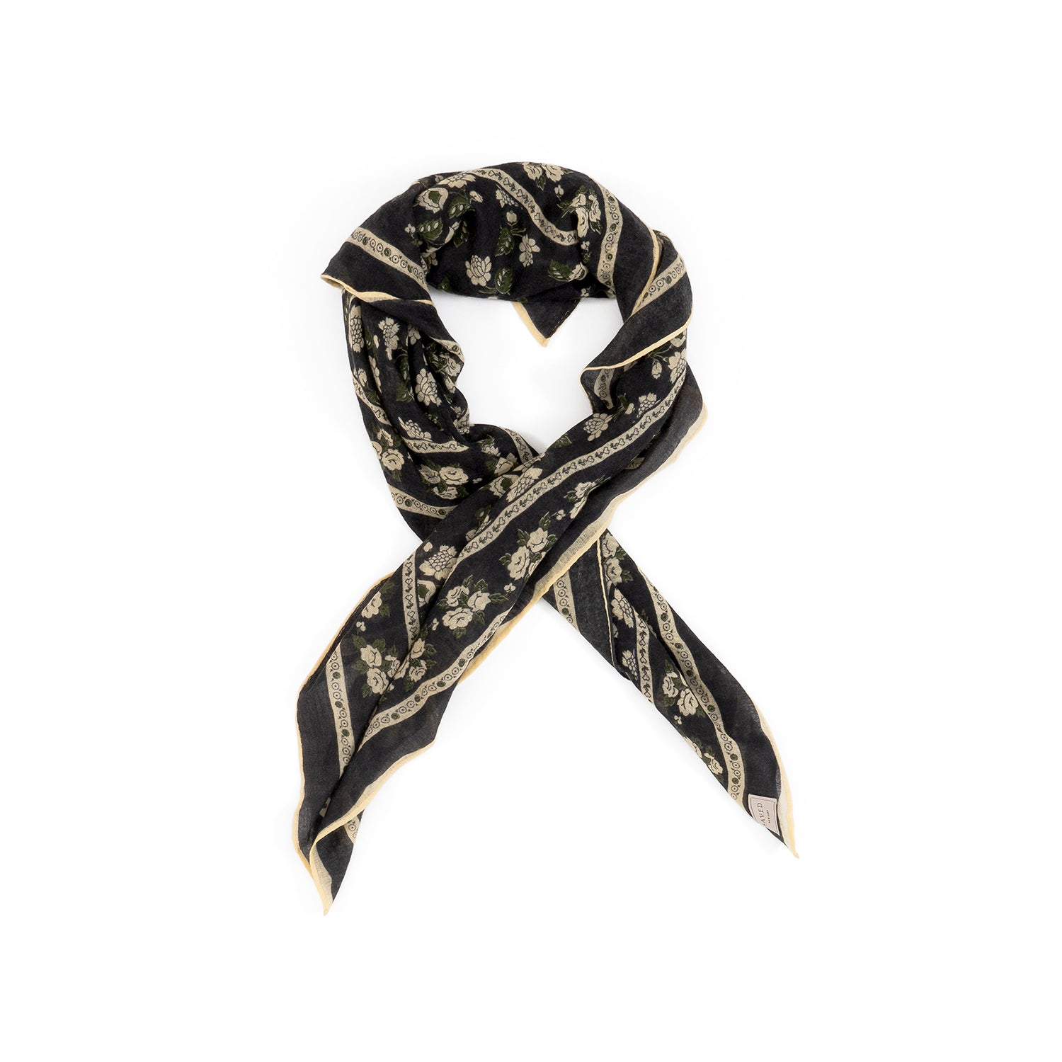 "BLACK ROSE" CASHMERE SCARF