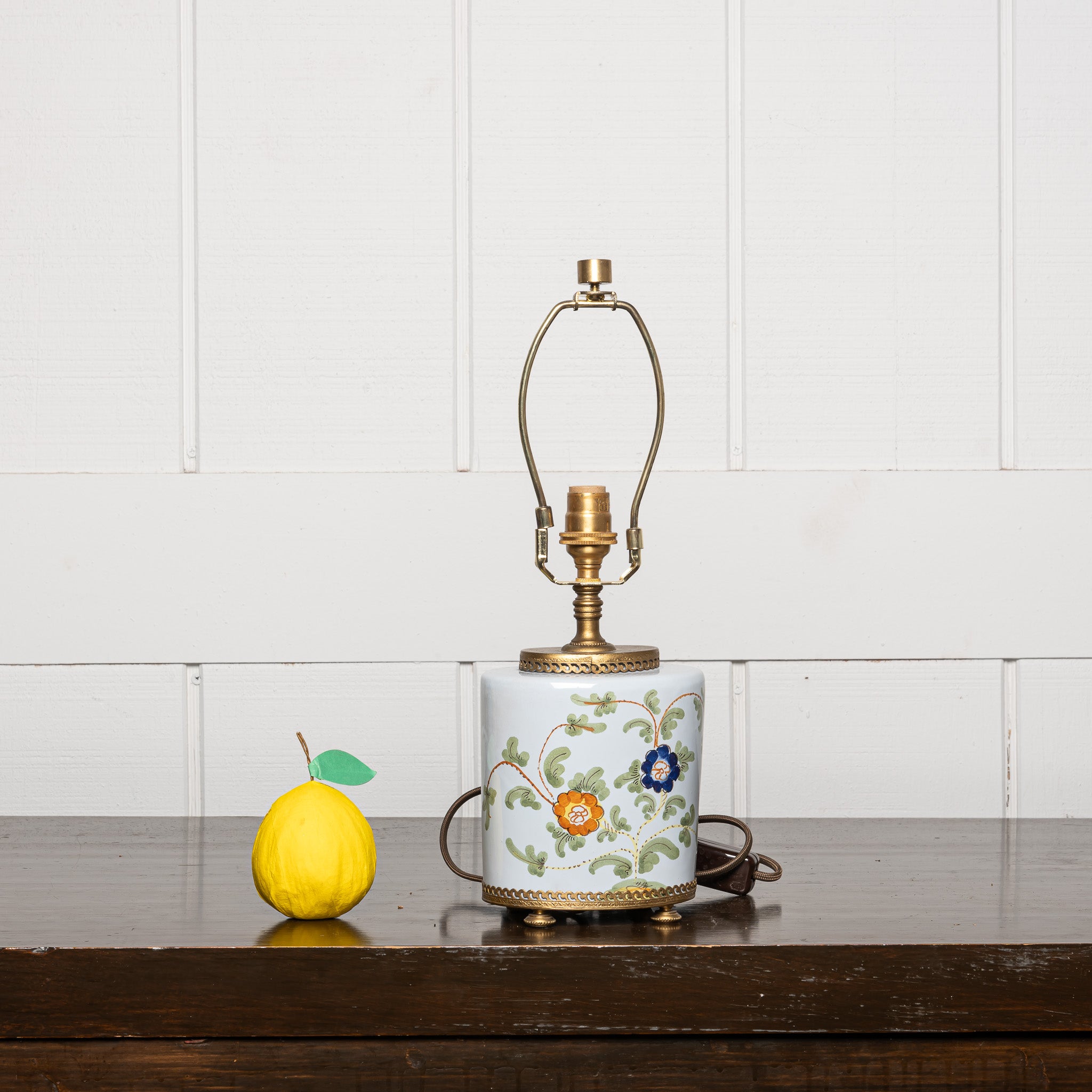 Early 20th century Dutch Delft ceramic lamp