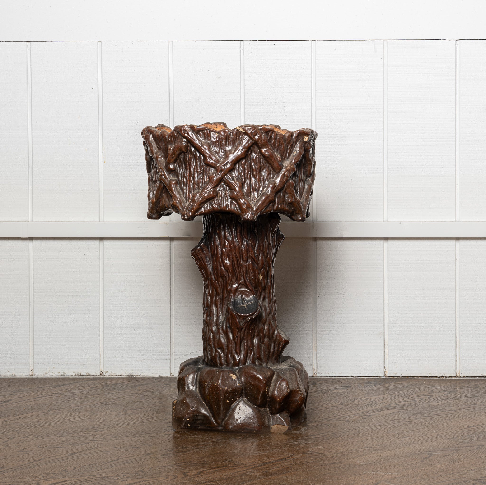 EARLY 20TH-CENTURY FAUX BOIS "TREE TRUNK" PLANTER - II