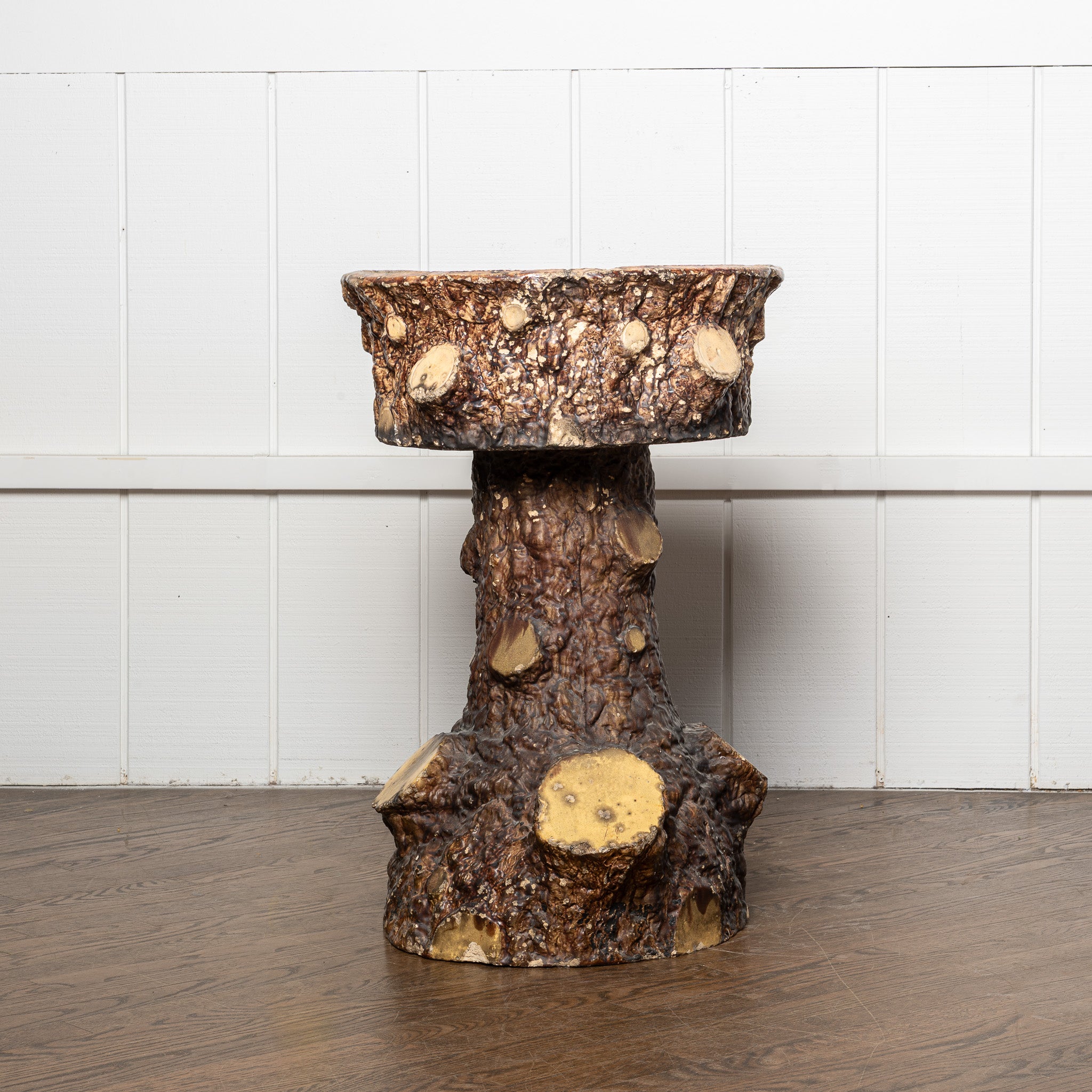 EARLY 20TH-CENTURY FAUX BOIS "TREE TRUNK" PLANTER - III