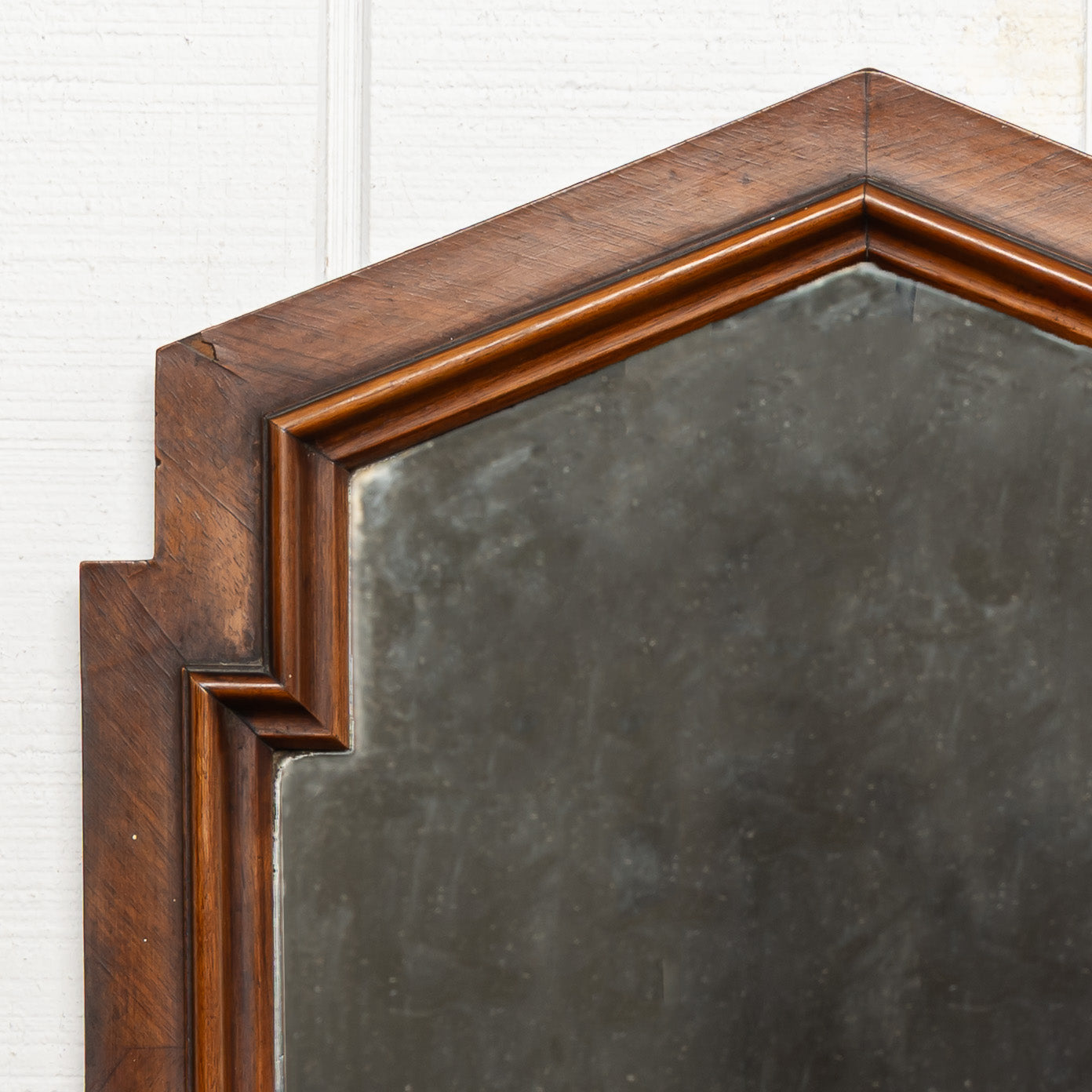 ITALIAN ART DECO WALNUT ARCHITECTURAL MIRROR ATTRIBUTED TO PIERO PORTALUPPI