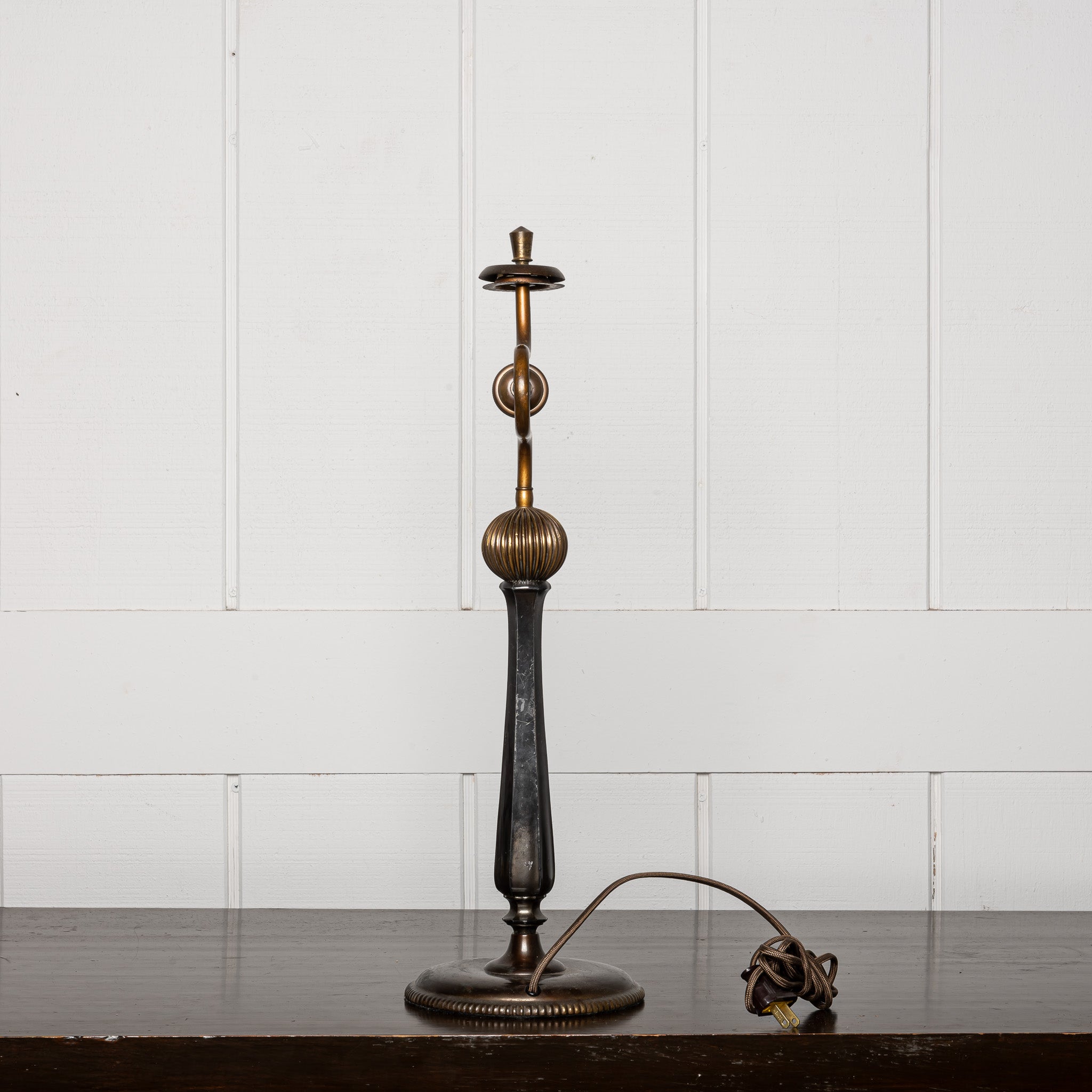EARLY 20TH-CENTURY JUST ANDERSEN "DANISH DISKO METAL" TABLE LAMP