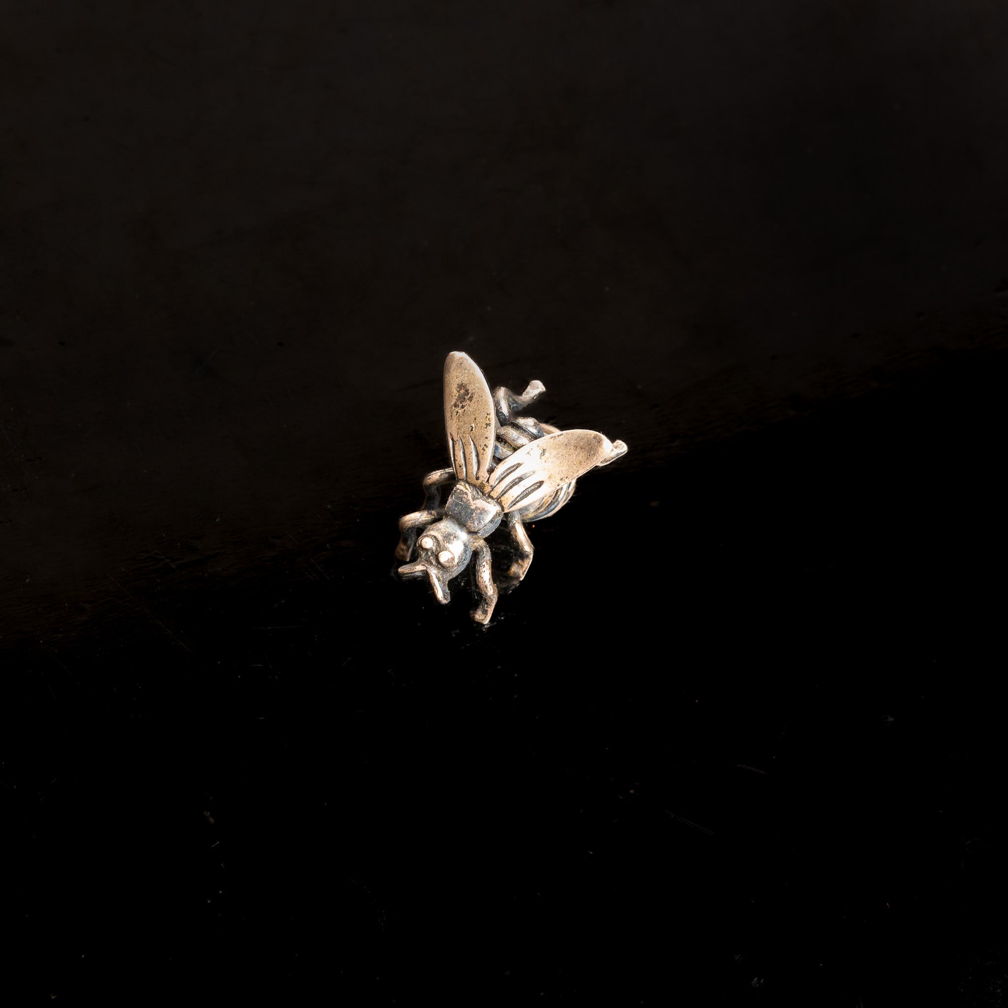 VICTORIAN SILVER INSECT FORM SCREW PIN