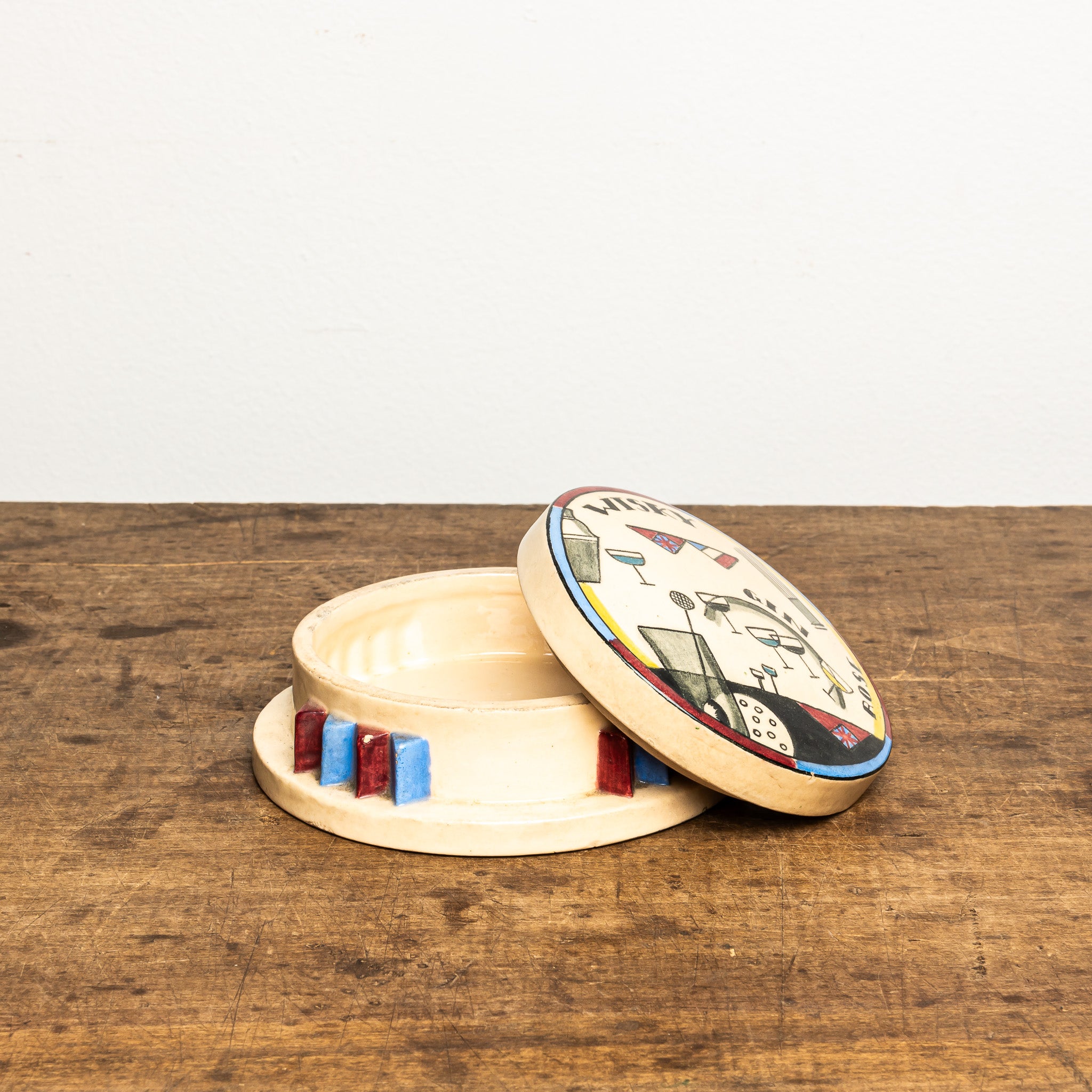ART DECO CERAMIC COCKTAIL BOX BY ROBERT LALLEMANT