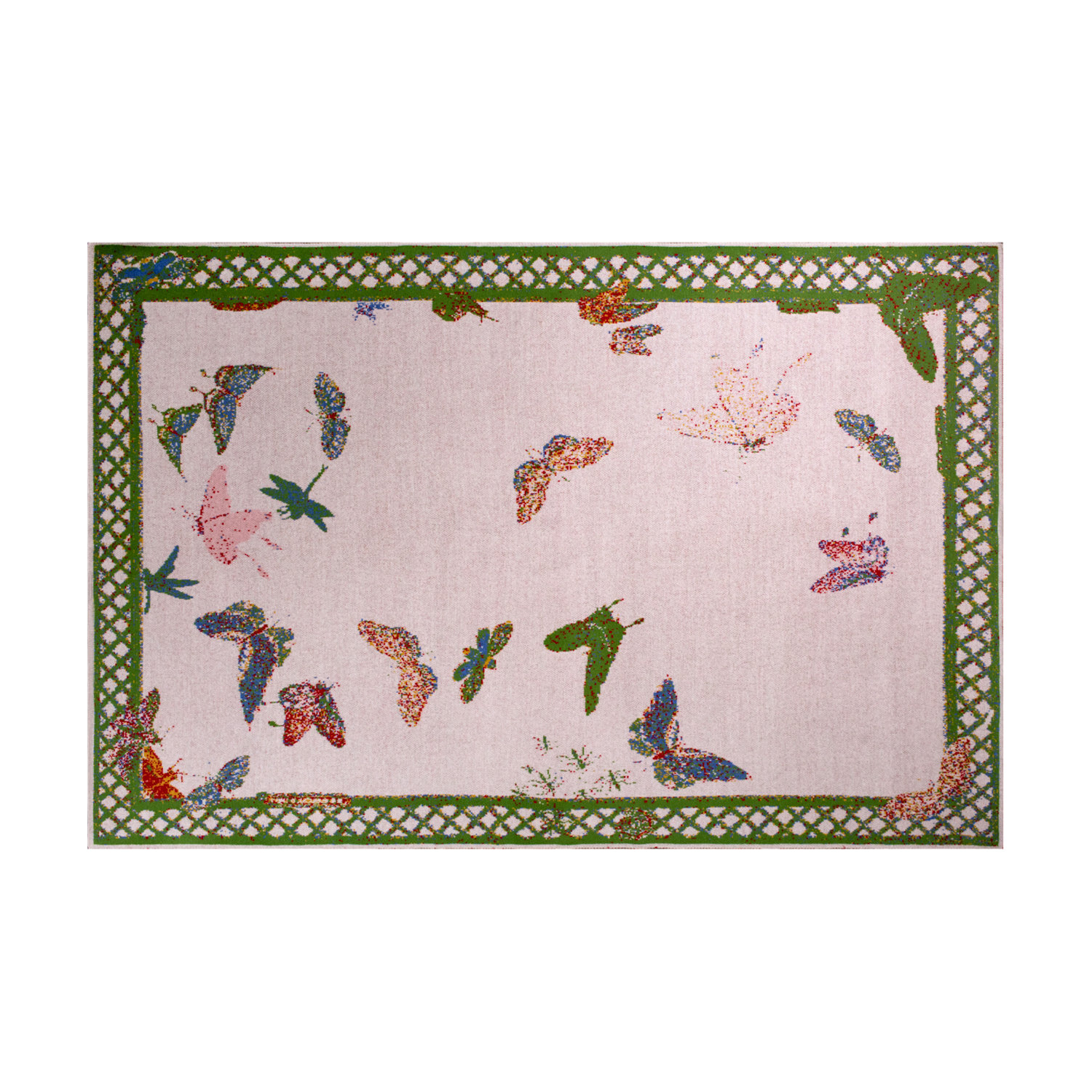 "BUTTERFLY TRELLIS" CASHMERE BLANKET