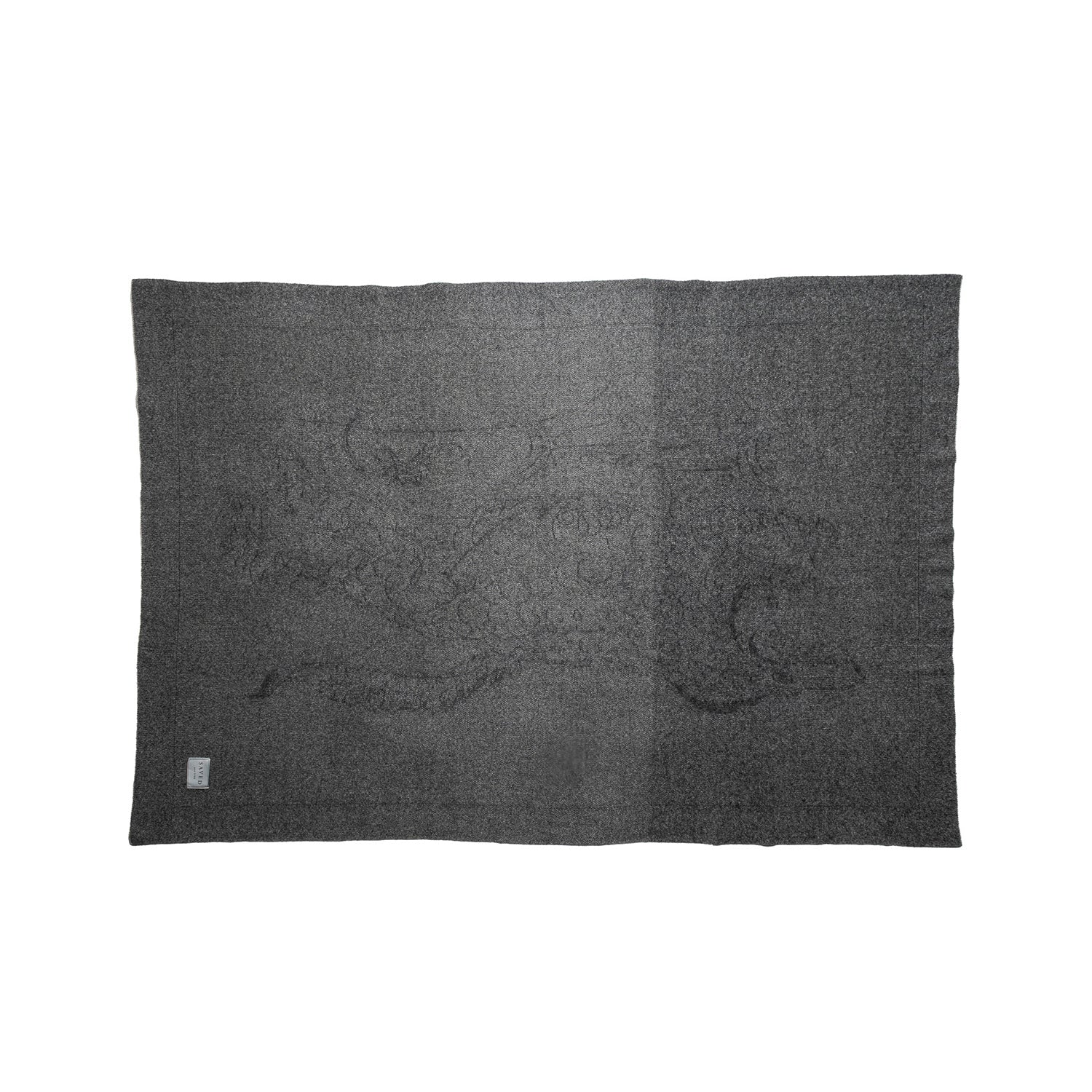 "DYNAMISM DOG" CALLIGRAM CASHMERE BLANKET
