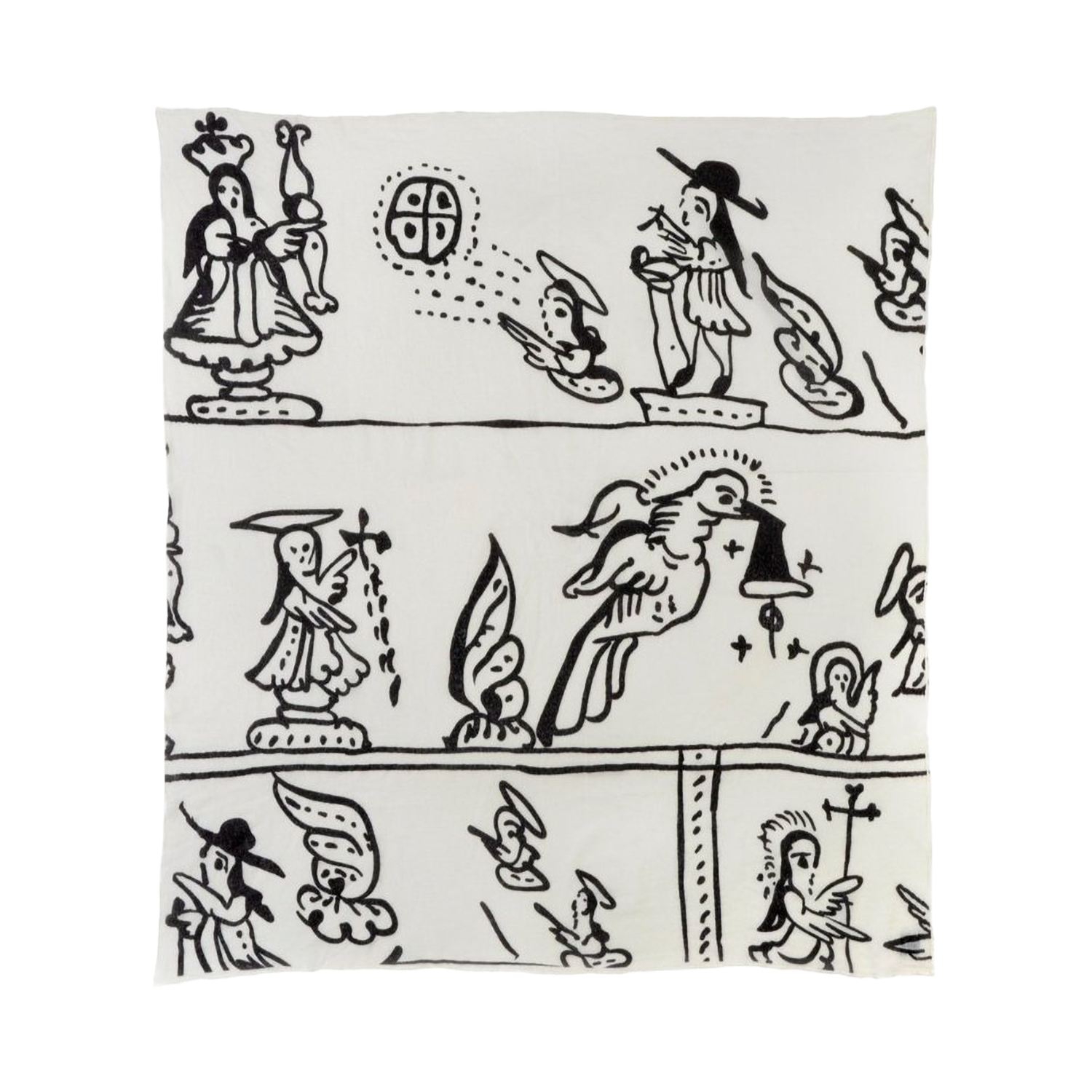 "CARICATURA" CASHMERE SCARF