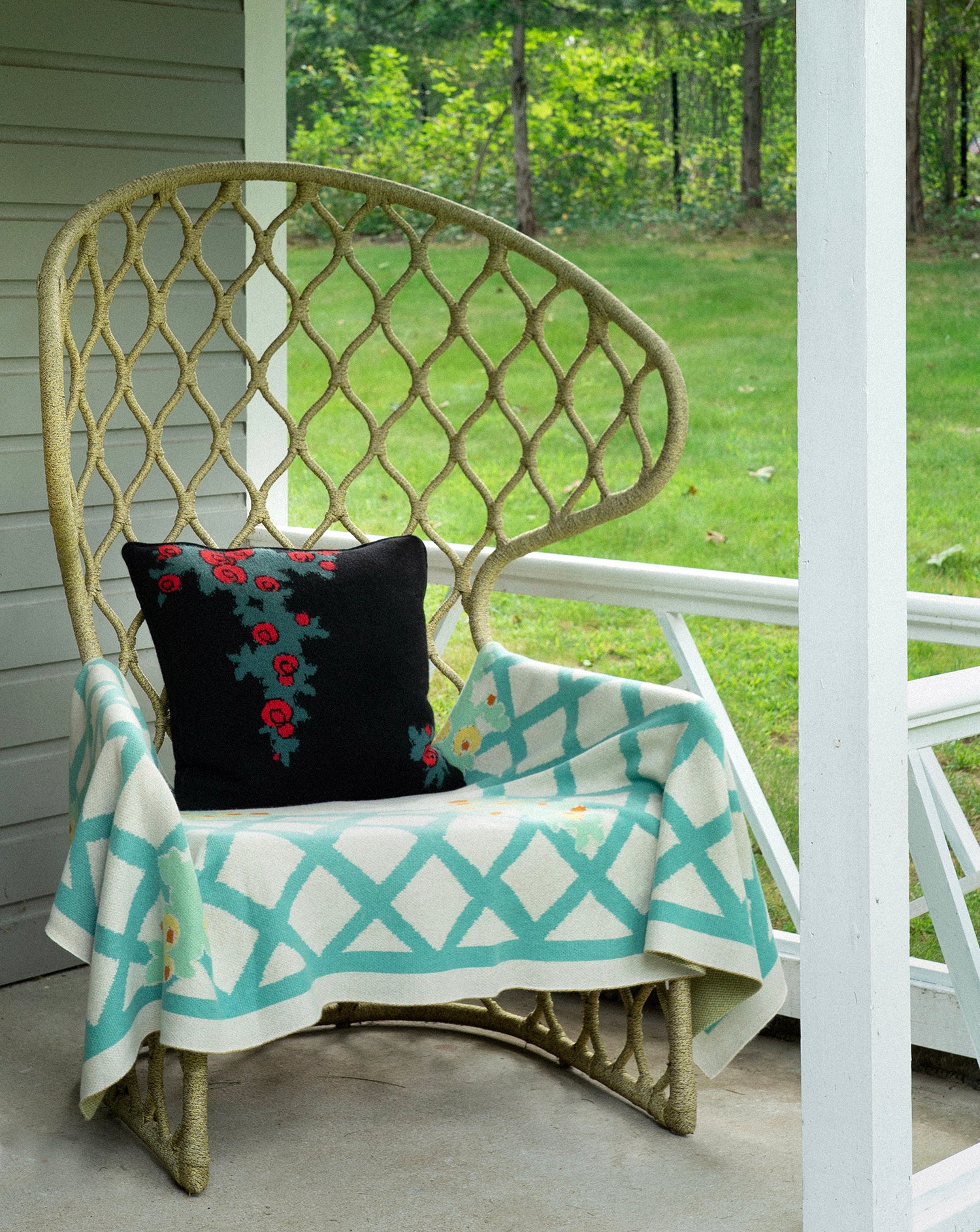 SAVED NY x Damien Nicolas Roux Treillage Cashmere Blanket