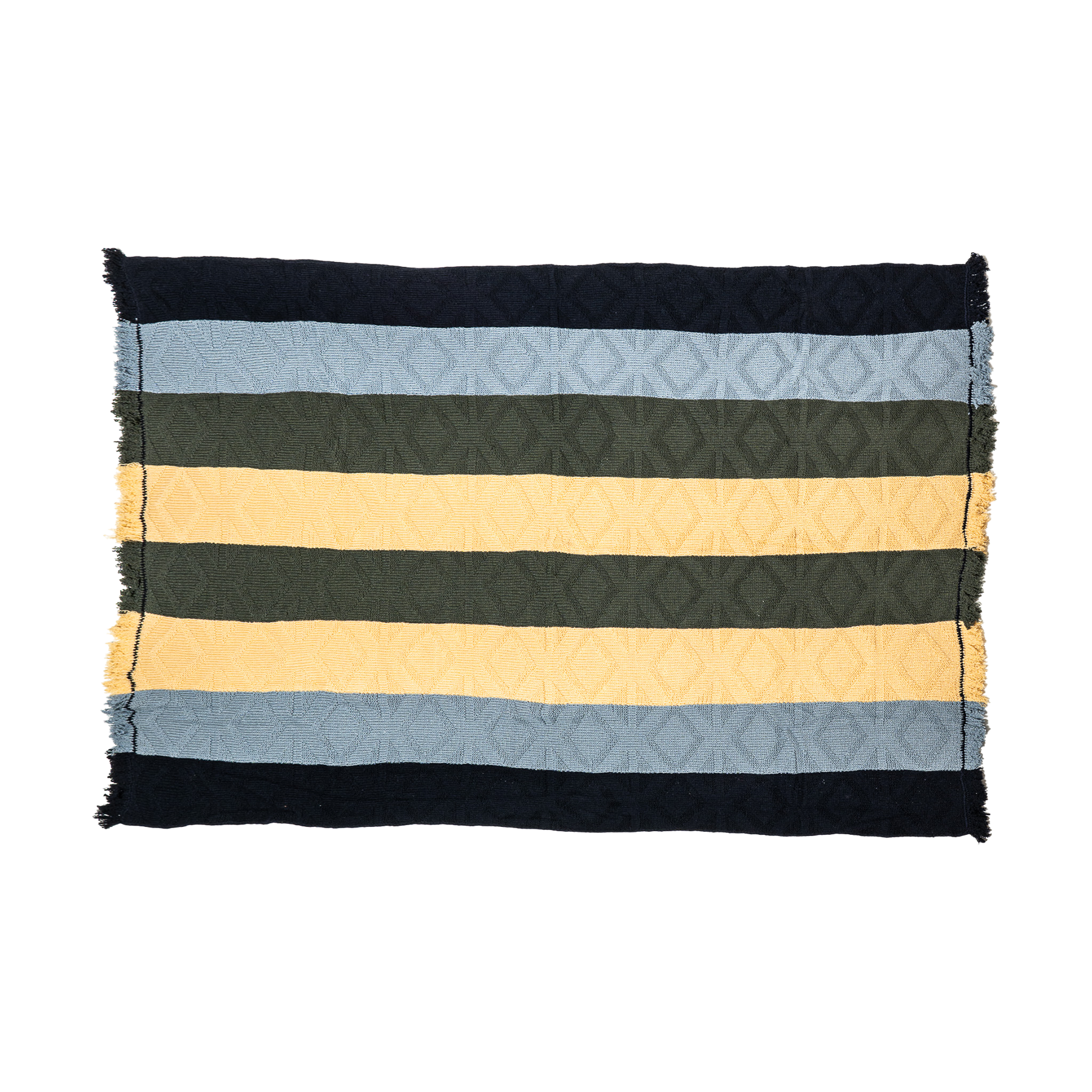 Diamond Stripe Knit Cashmere THROW