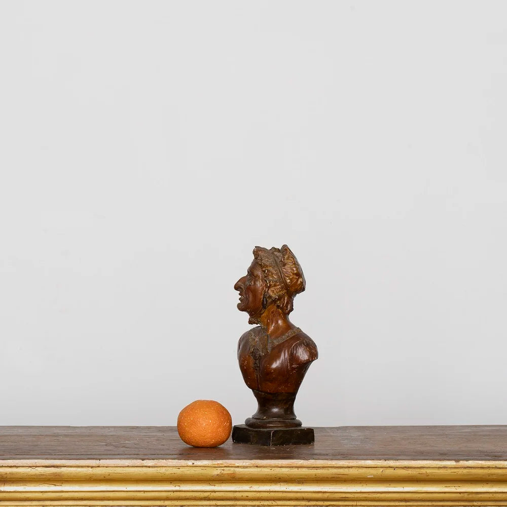 19th Centuray American "Grotesque" Terracotta Bust