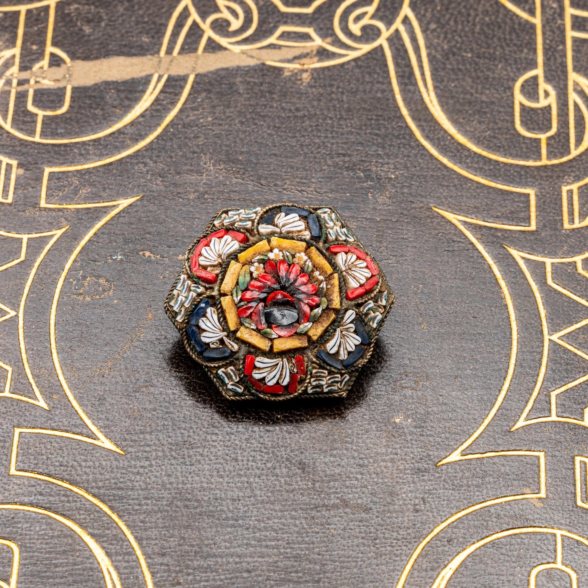 Early 20th Century Italian Micro-mosaic Brooch