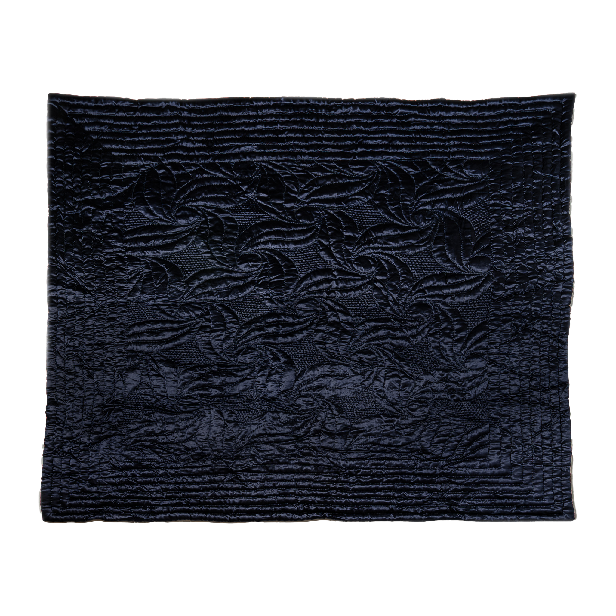 Leave Patterned Yorgan in Ink