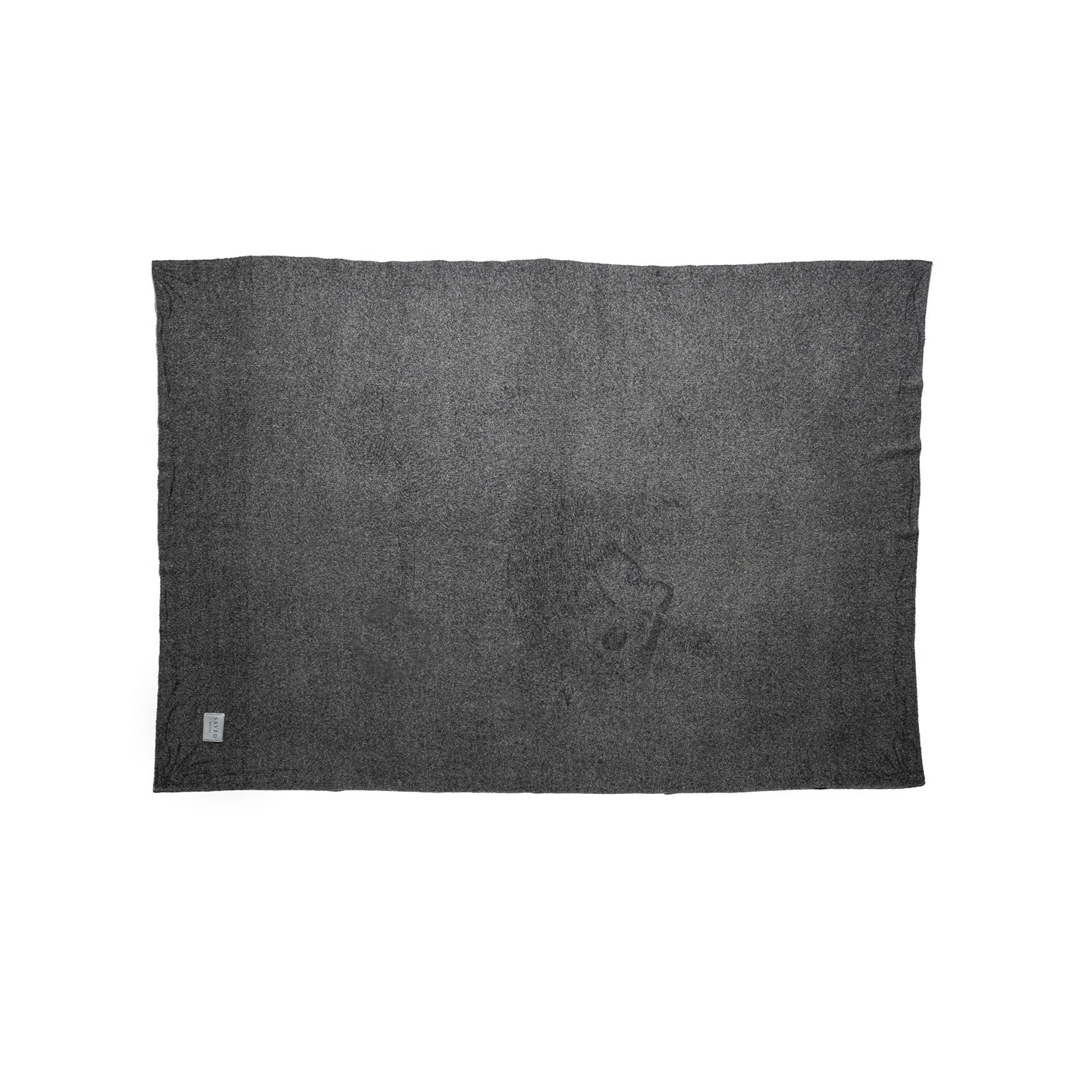 "LION CAT" CALLIGRAM CASHMERE BLANKET