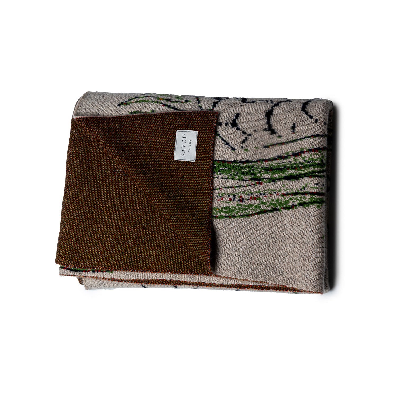 "MERMAIDS" CALLIGRAM CASHMERE BLANKET