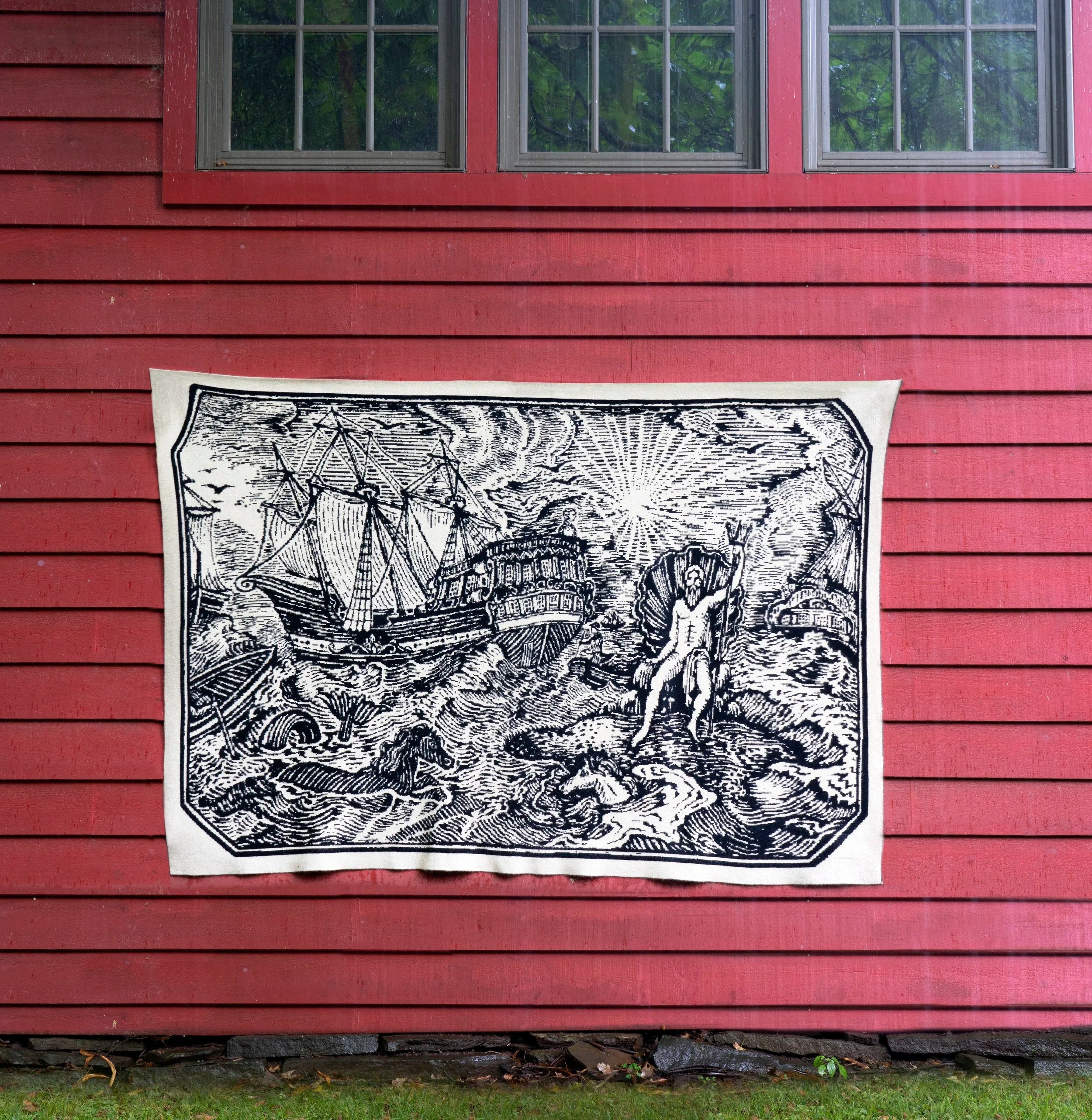 SAVED NY x LUKAS THE ILLUSTRATOR "NEPTUNE" Cashmere Blanket