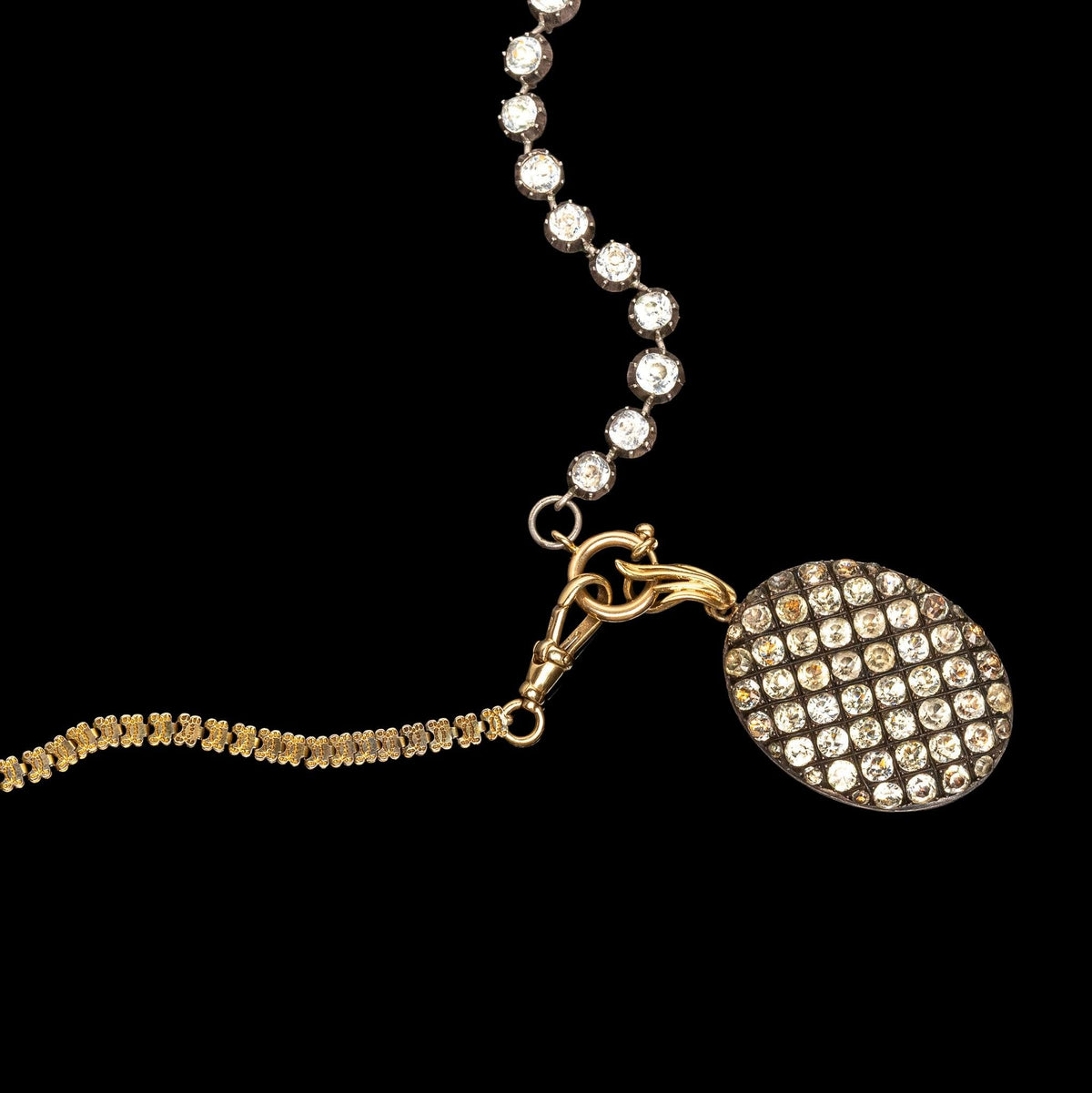 RIVIERA PATCHWORK NECKLACE WITH PASTE LOCKET, catalog view