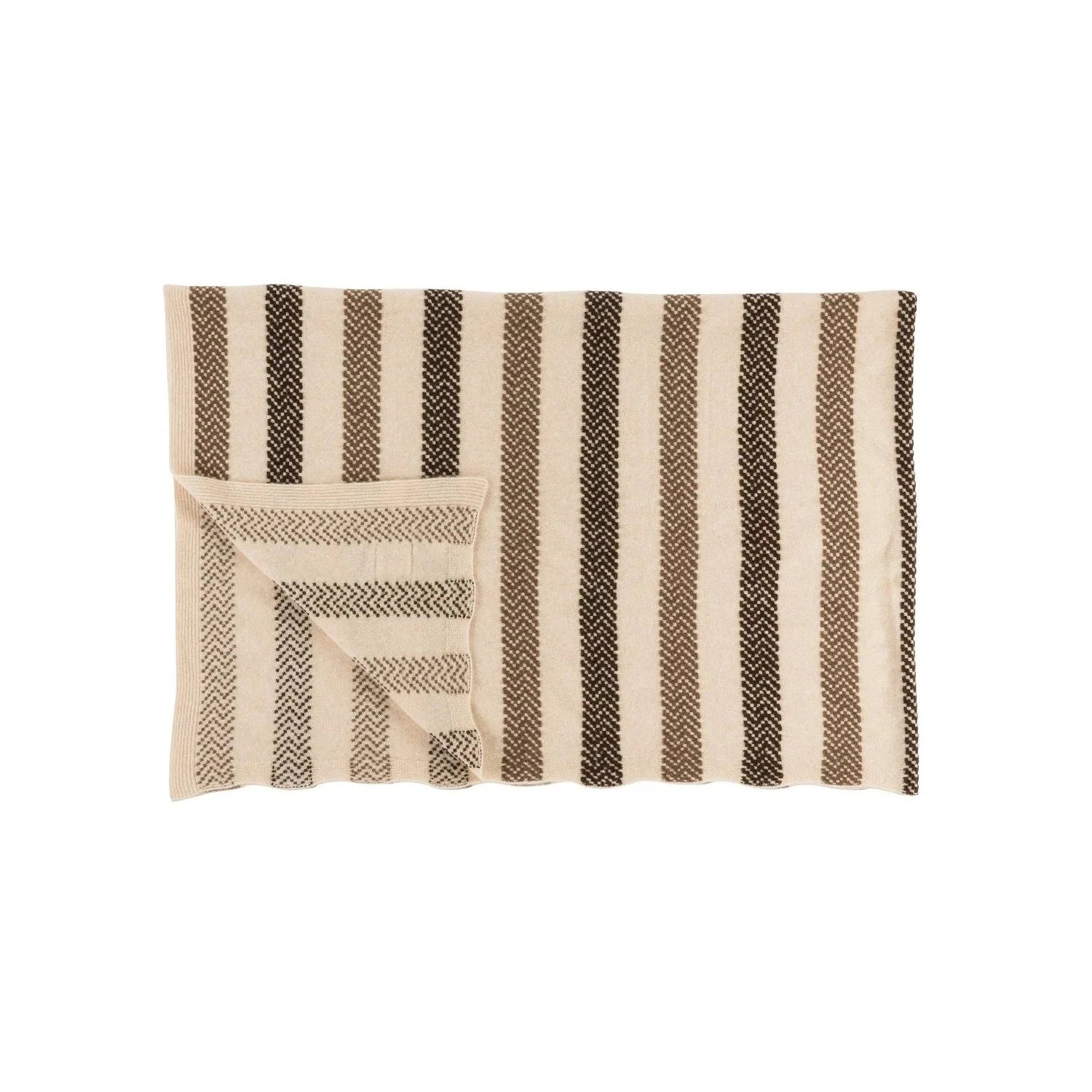 "Stitch Stripe" Cashmere Blend Blankets