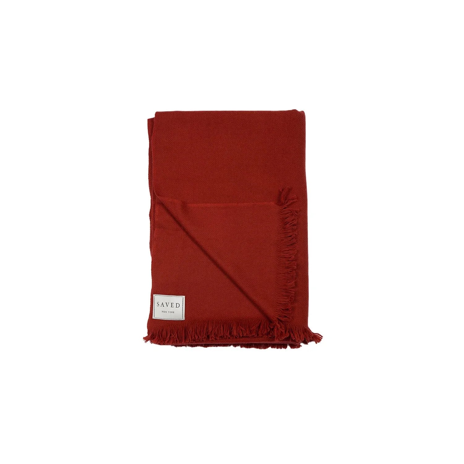 Fringed Solid Woven Cashmere Throws