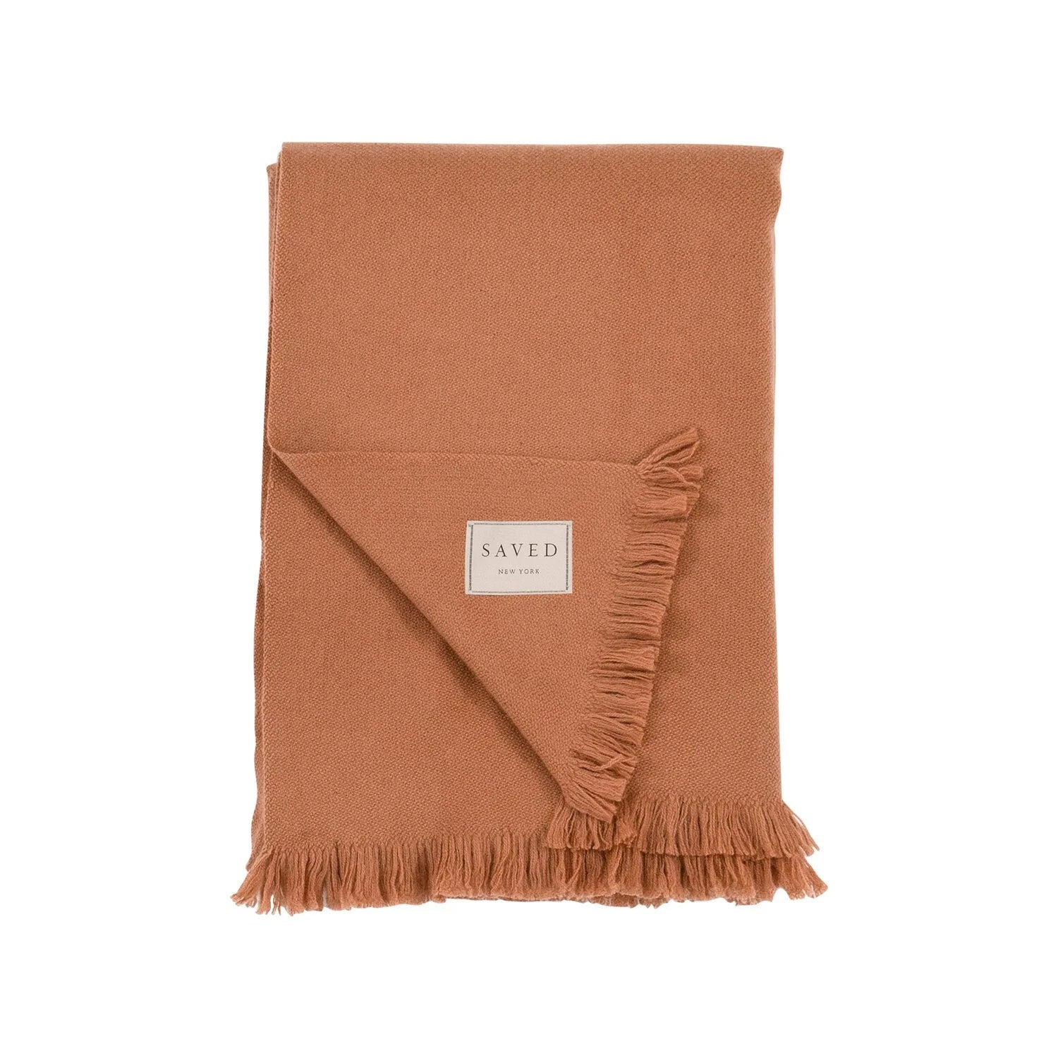 Fringed Solid Woven Cashmere Throws