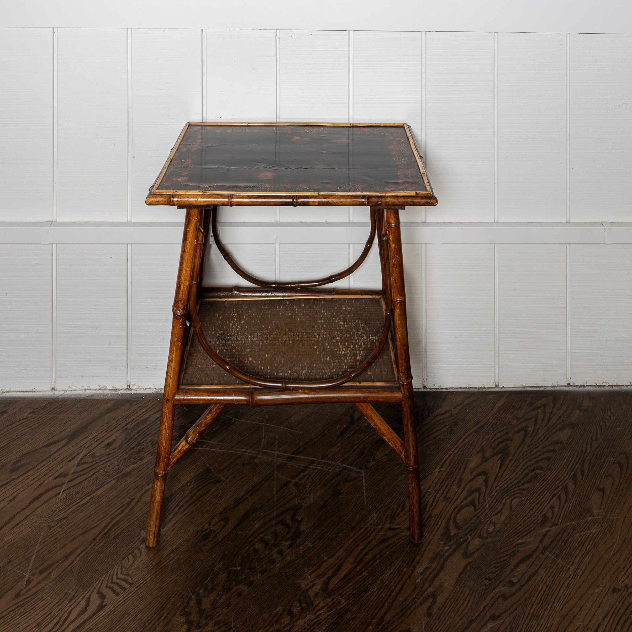 19th century English Aesthetic Movement lacquer and bamboo table