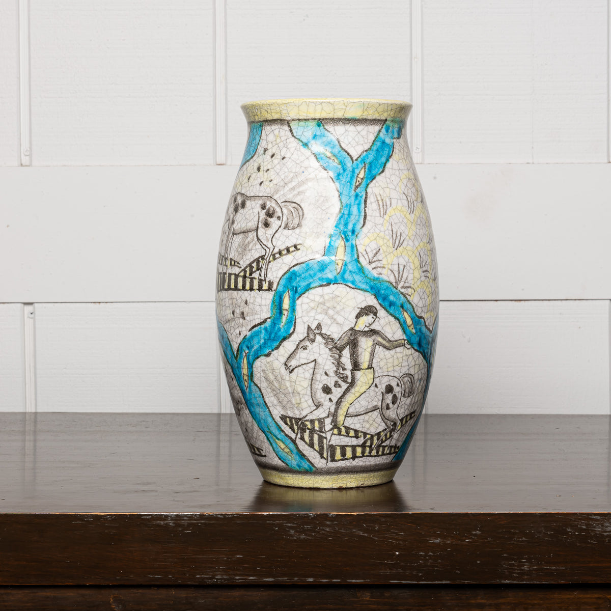EARLY 20TH-CENTURY AUSTRIAN SECESSIONIST ART POTTERY VASE, POSSIBLY WIENER KERAMIK